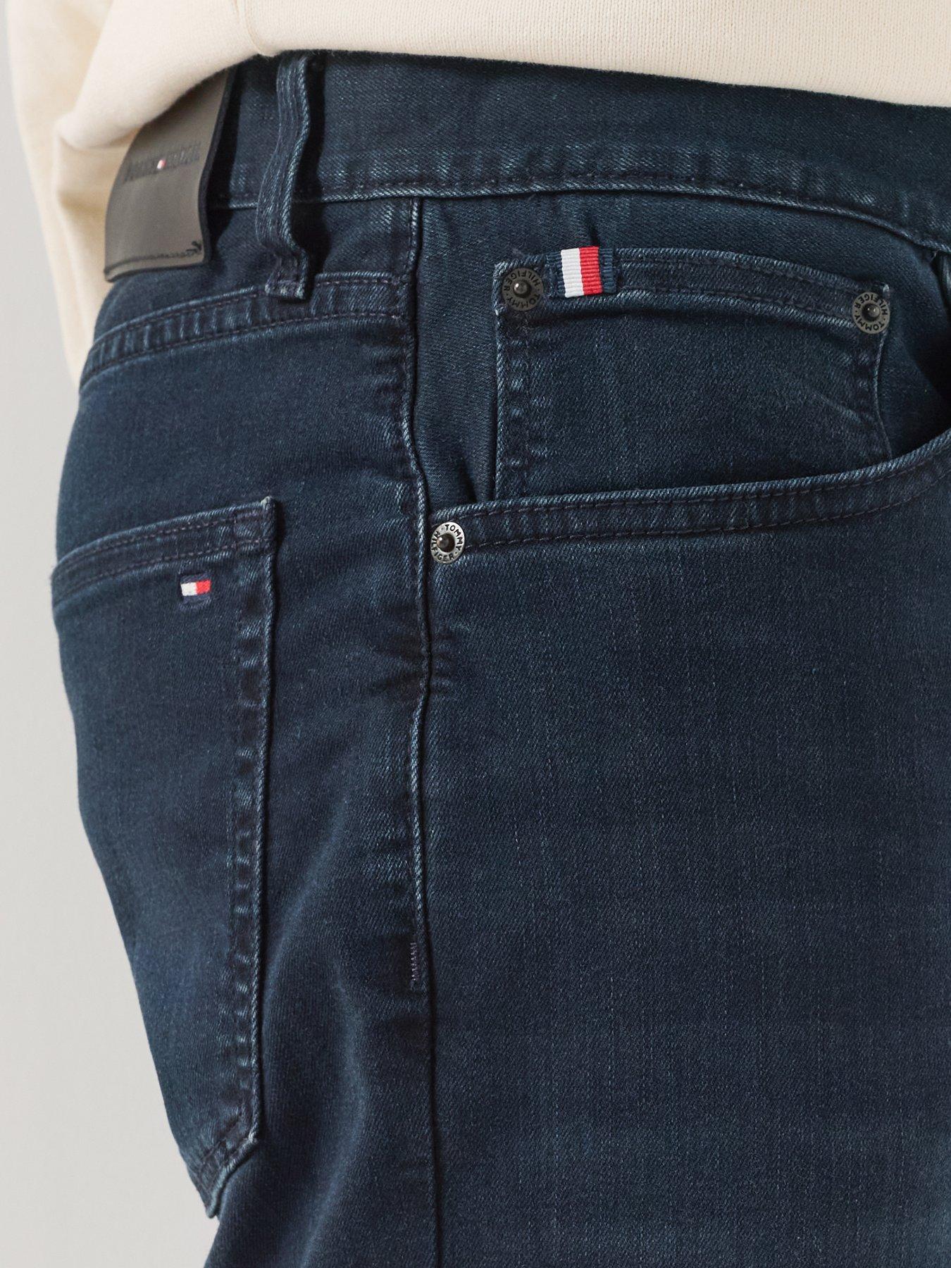 Image 4 of 6 of Tommy Hilfiger Denton Stretch Straight Fit Jeans - Darkwash - Dark Wash