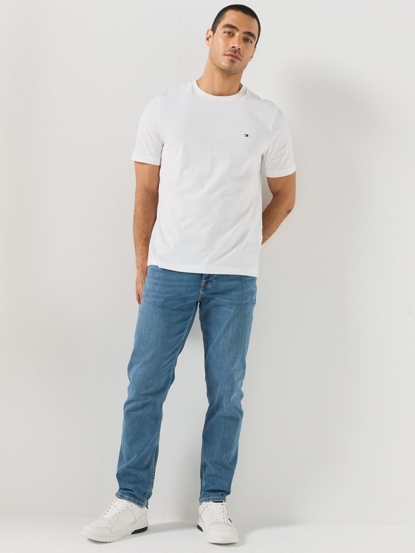 Image 3 of 6 of Tommy Hilfiger Denton Stretch Slim Straight Fit Jeans - Light Wash
