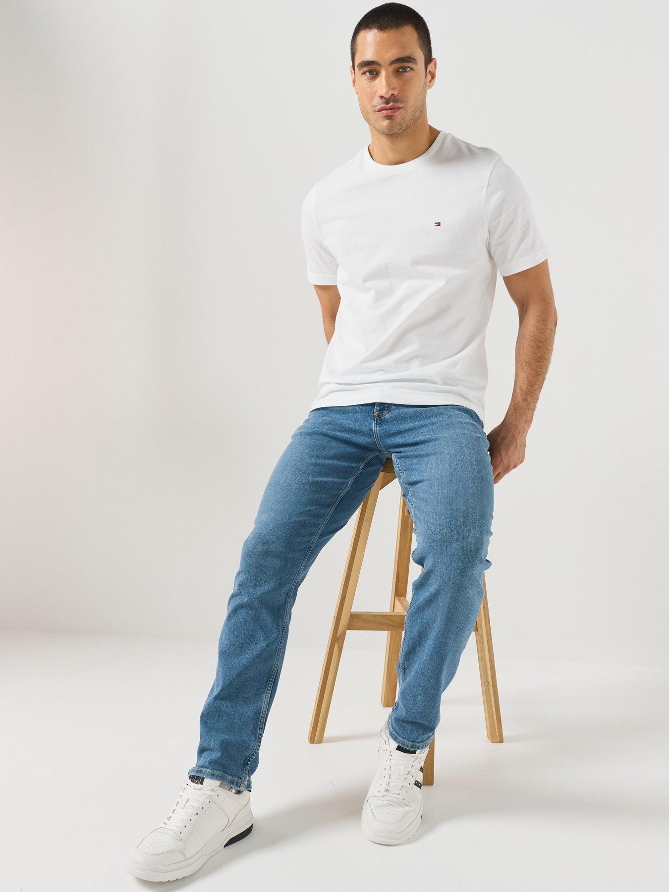 Image 5 of 6 of Tommy Hilfiger Denton Stretch Slim Straight Fit Jeans - Light Wash