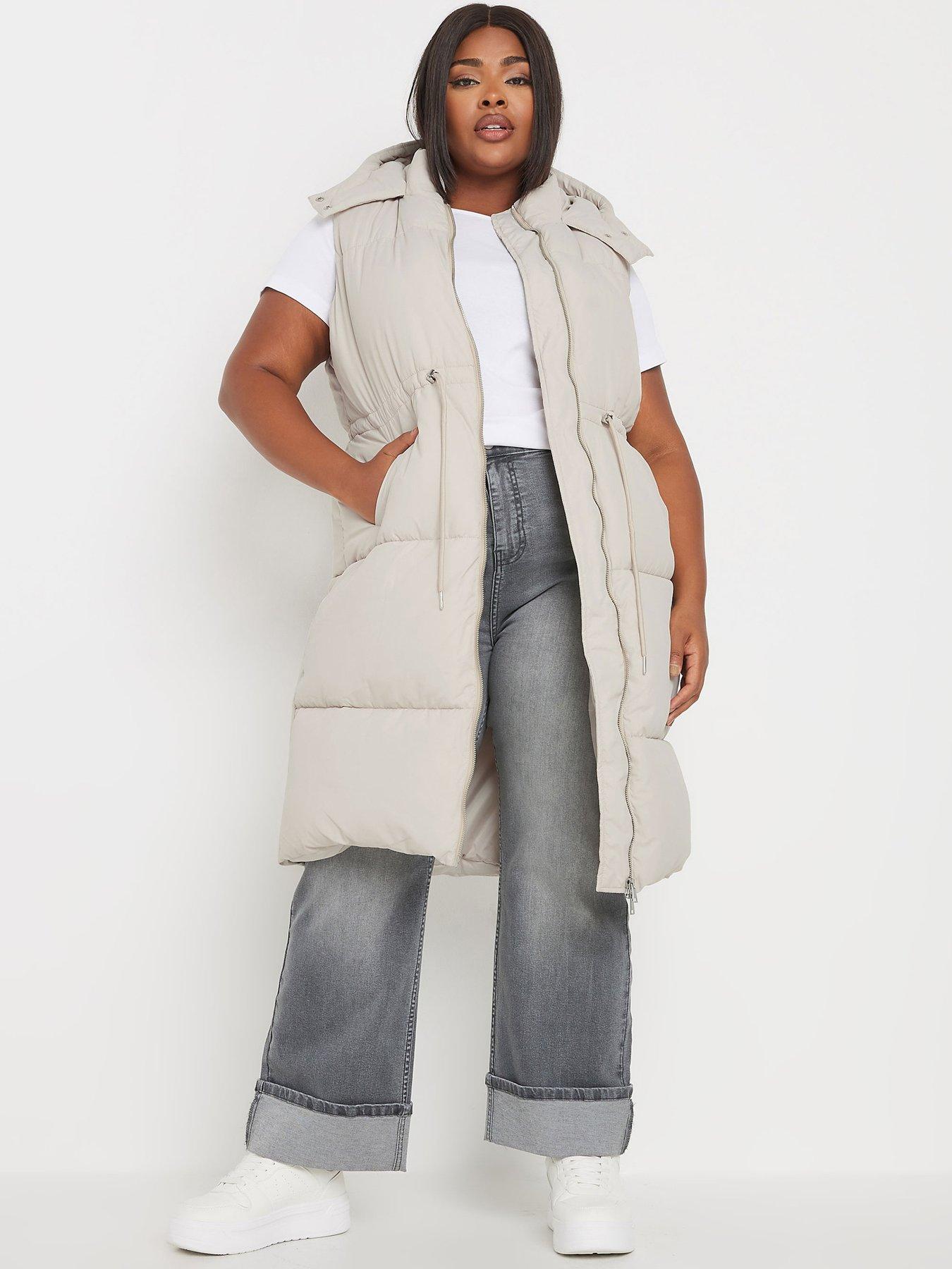 yours-curve-drawcord-panelled-gilet-ivory