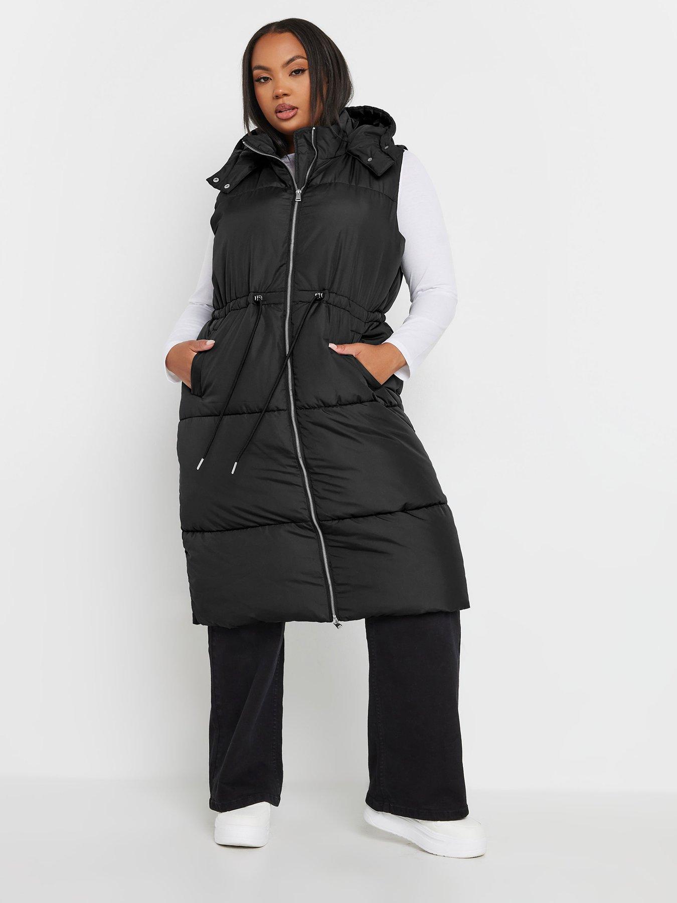 yours-curve-drawcord-panelled-gilet-blackback