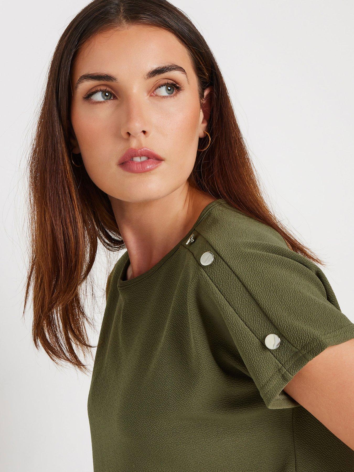 long-tall-sally-button-shoulder-tee-greenoutfit