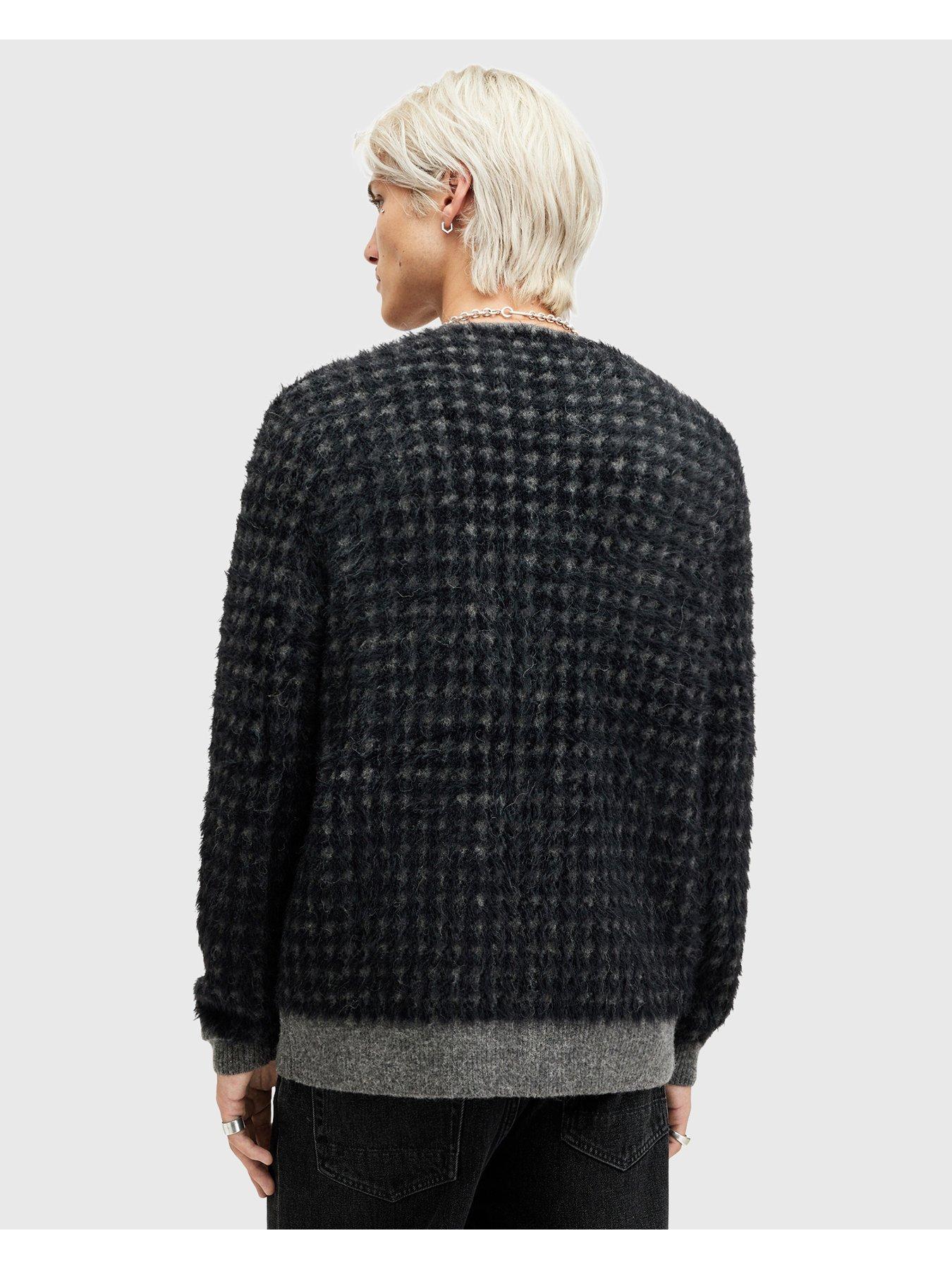 Image 2 of 6 of AllSaints Edgar Knitted Cardigan - Dark Grey
