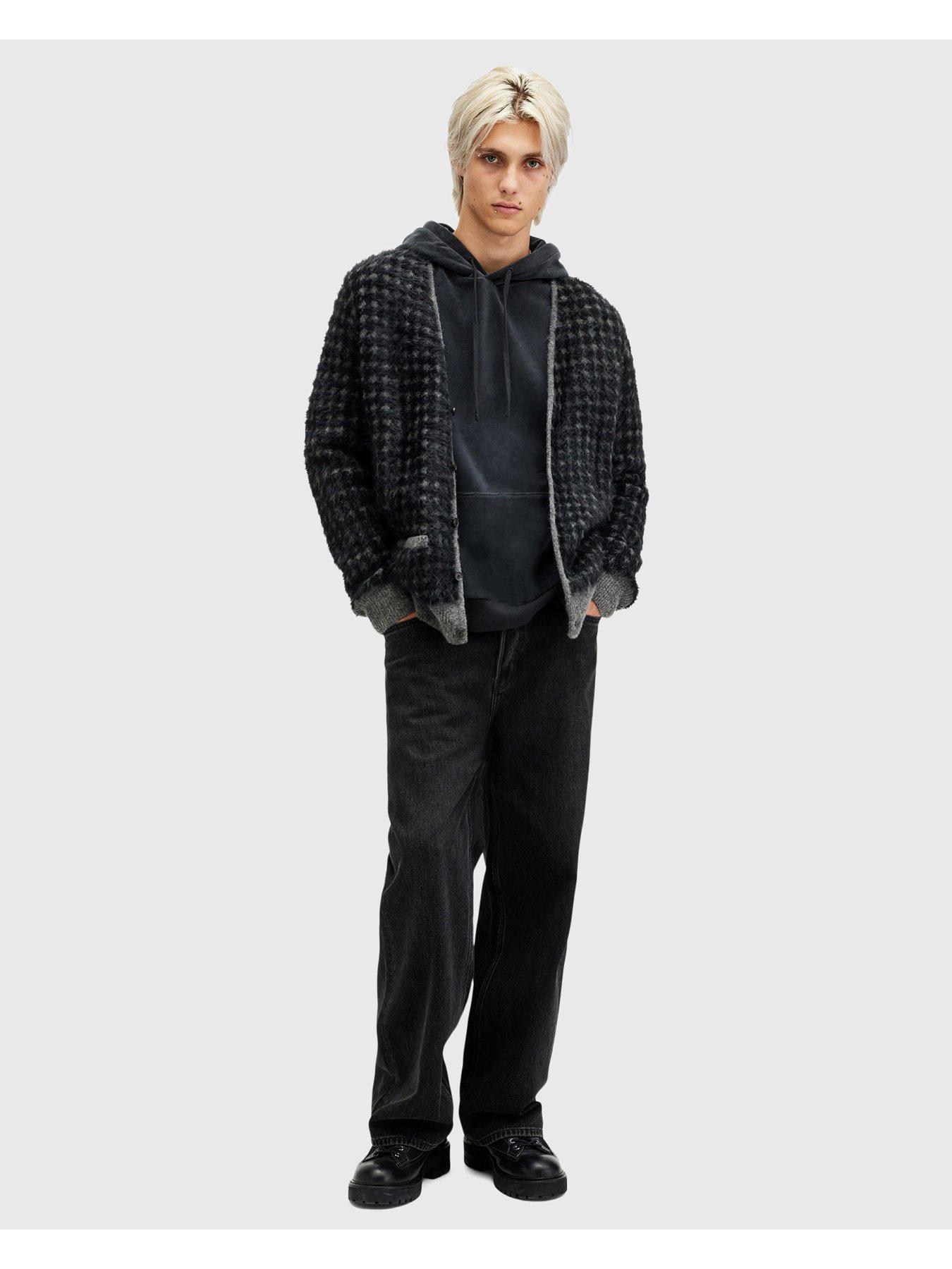 Image 3 of 6 of AllSaints Edgar Knitted Cardigan - Dark Grey