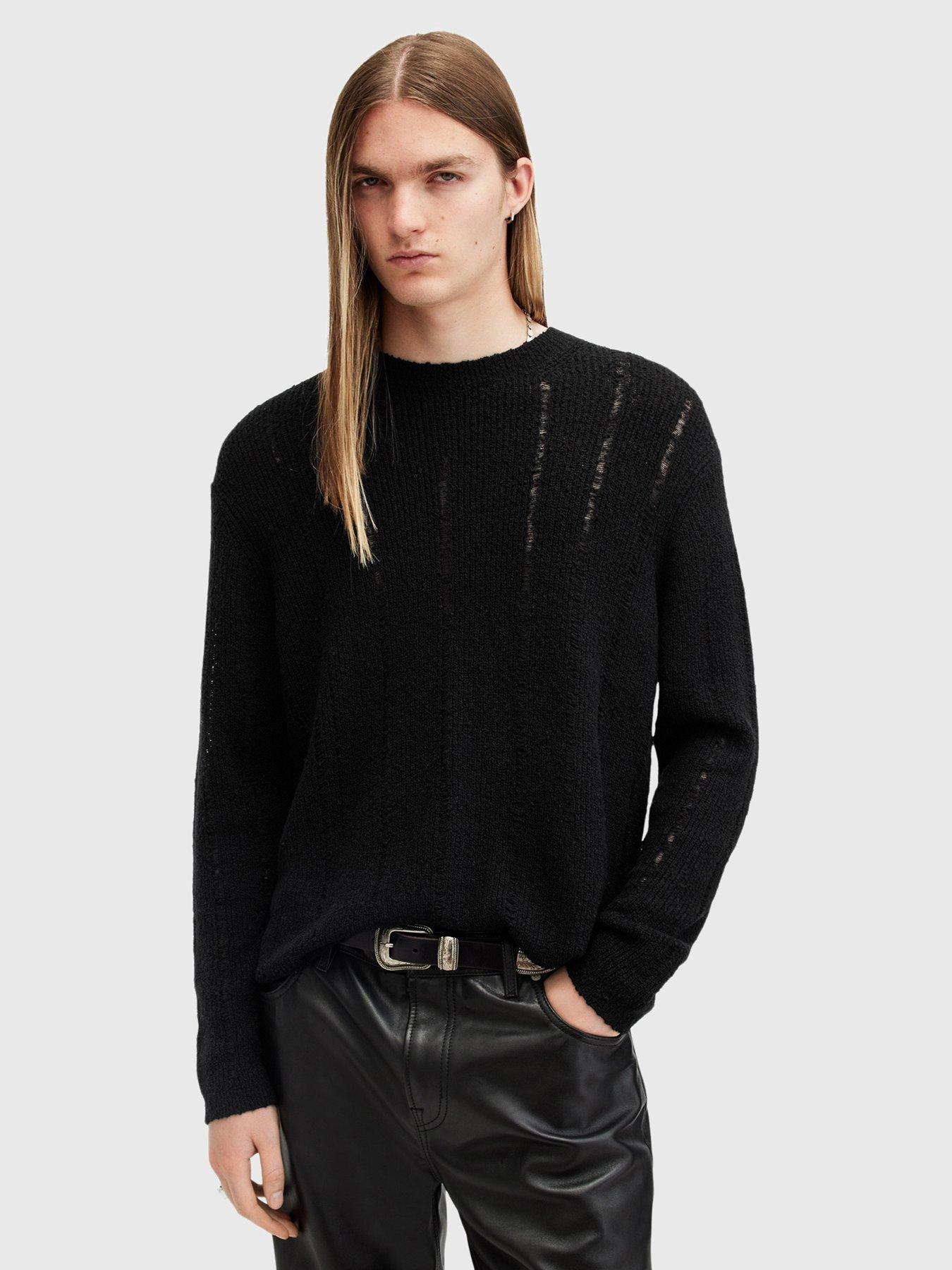 undefined Hades Crew Neck Knitted Jumper - Black