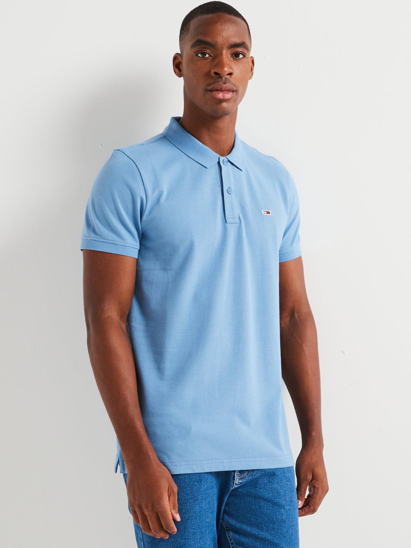 tommy-jeans-slim-fit-placket-polo-shirt-blue