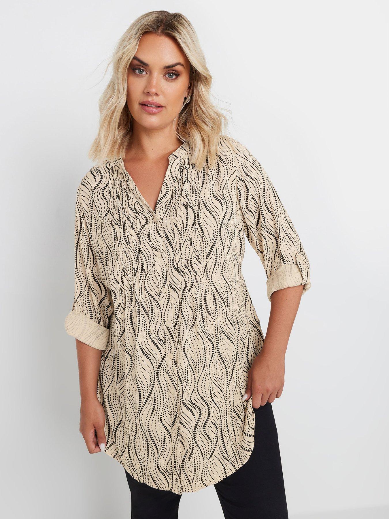 yours-curve-pintuck-blouse-natural