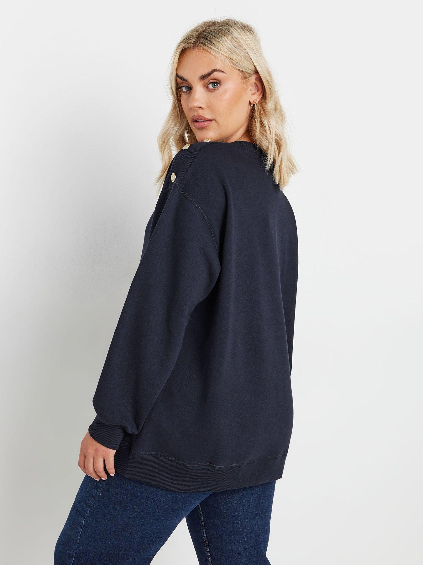 yours-curve-button-detail-paris-sweatshirt-bluestillFront