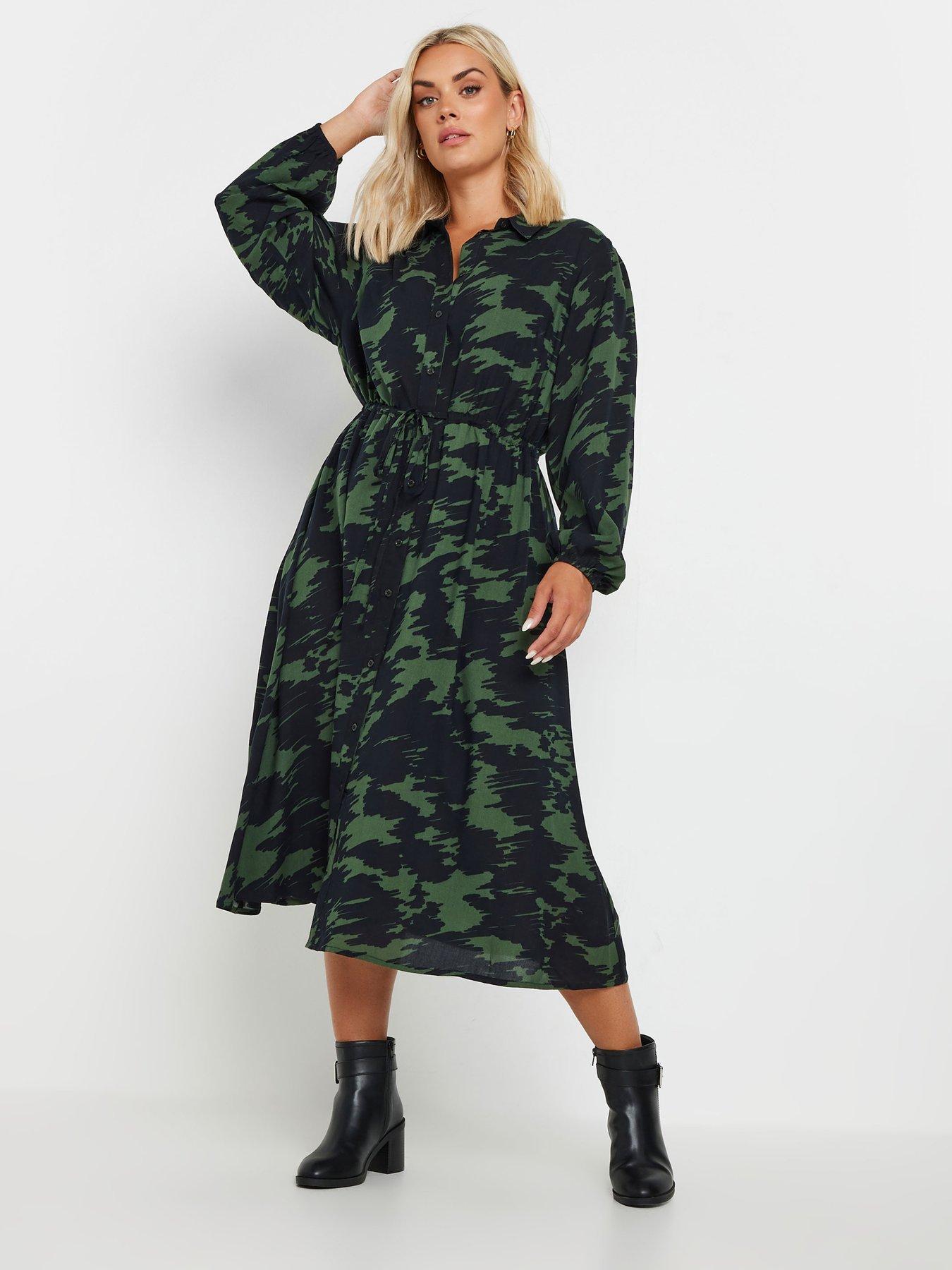 yours-curve-long-sleeve-shirt-dress