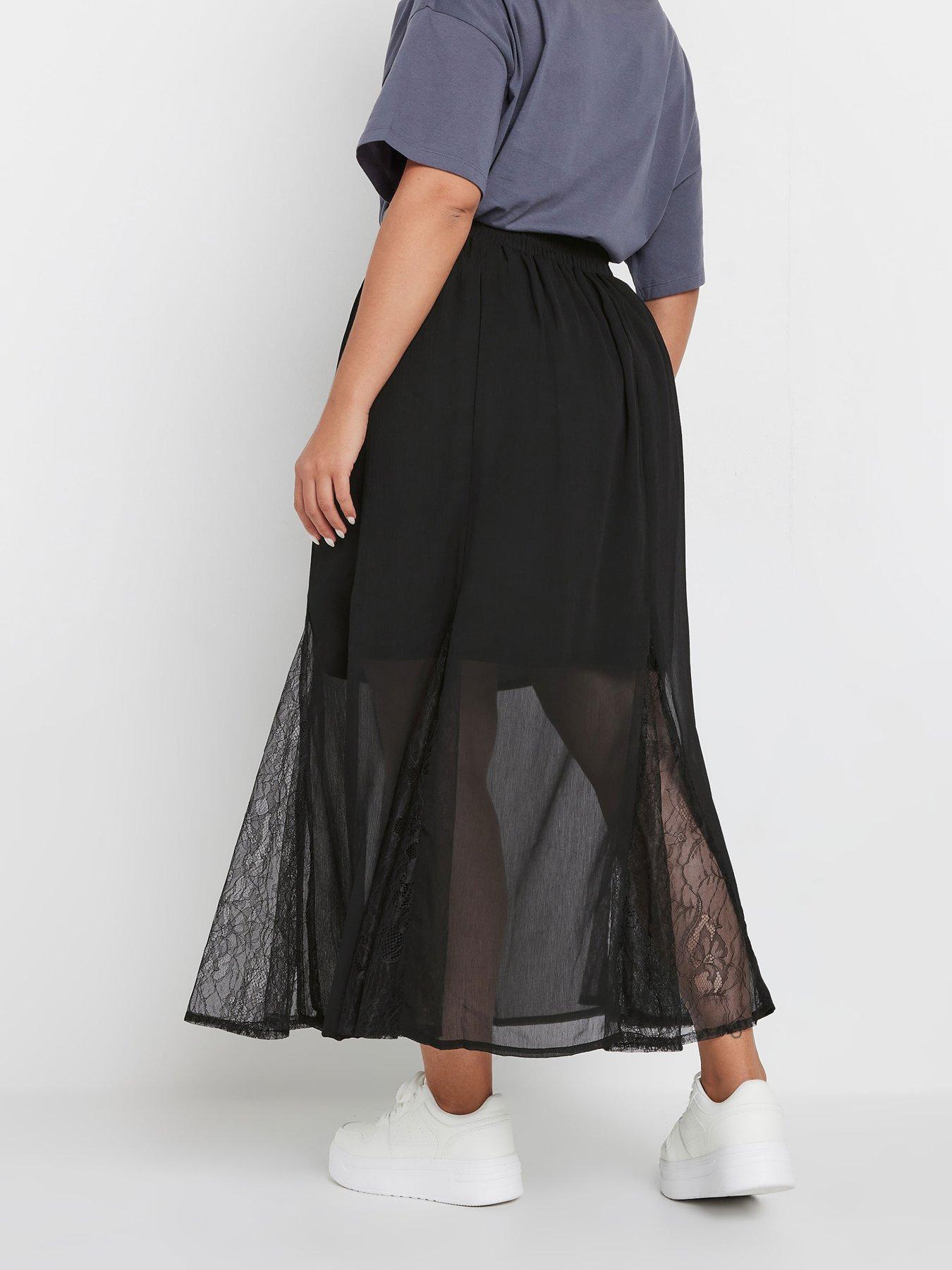 yours-curve-lace-godet-maxi-skirtstillFront