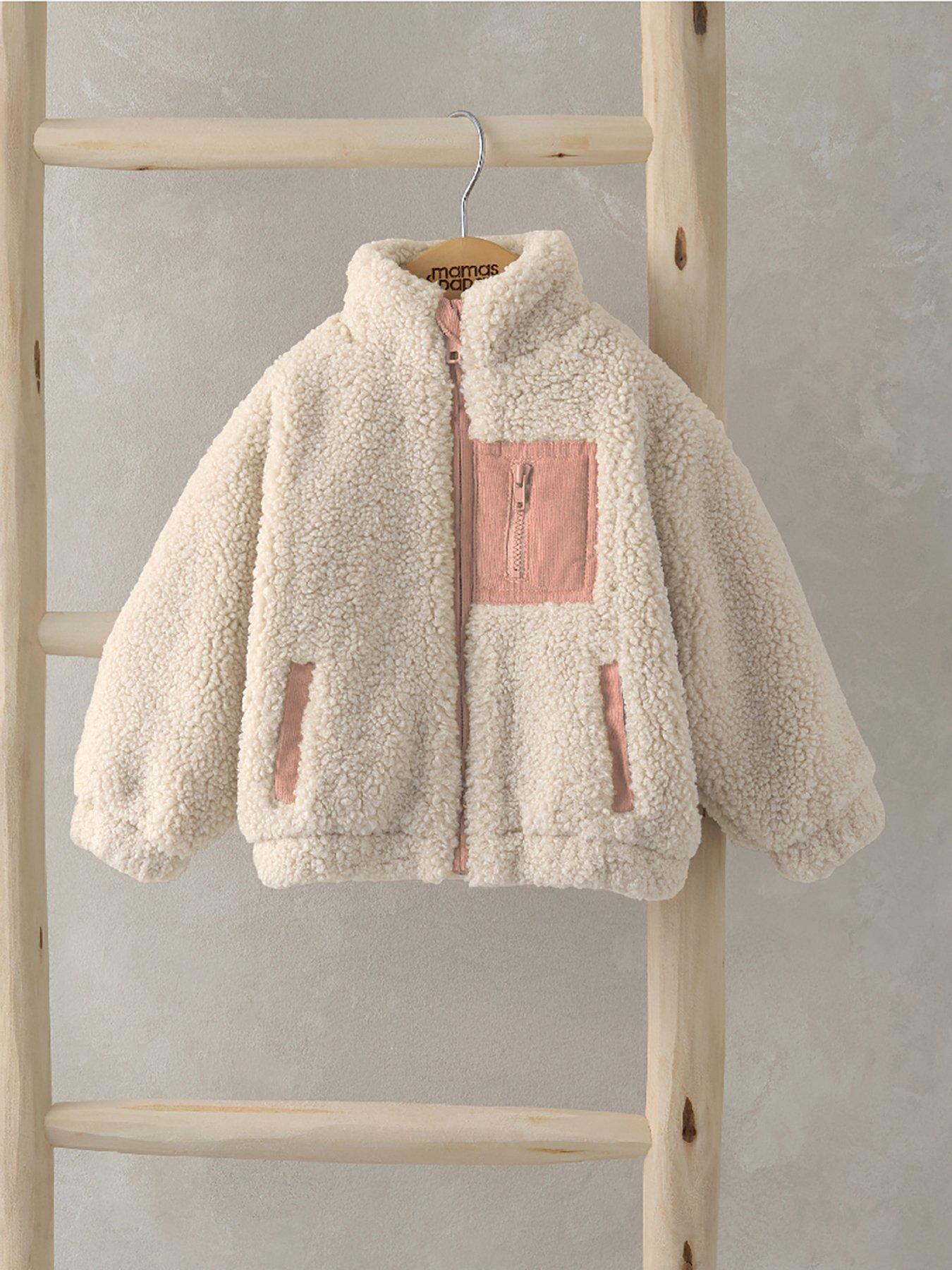 mamas-papas-baby-girls-fleece-jacket-beigestillFront