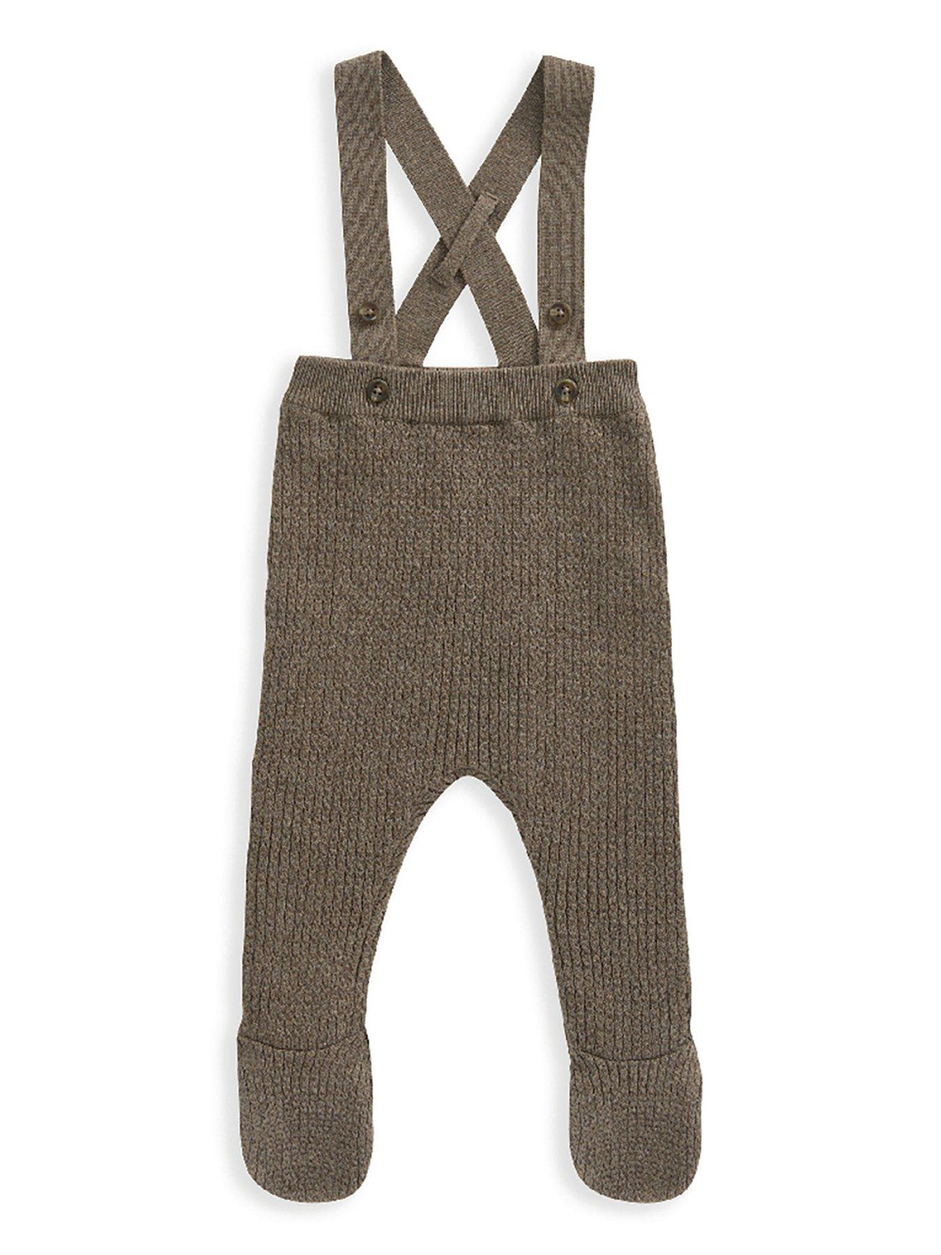 mamas-papas-baby-unisex-teddy-bear-knitted-dungaree-amp-bodysuit-set-brownback