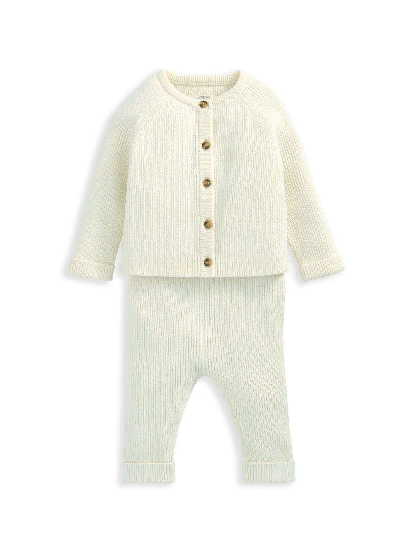 mamas-papas-baby-unisex-ribbed-knitted-cardigan-amp-legging-set-beigestillFront