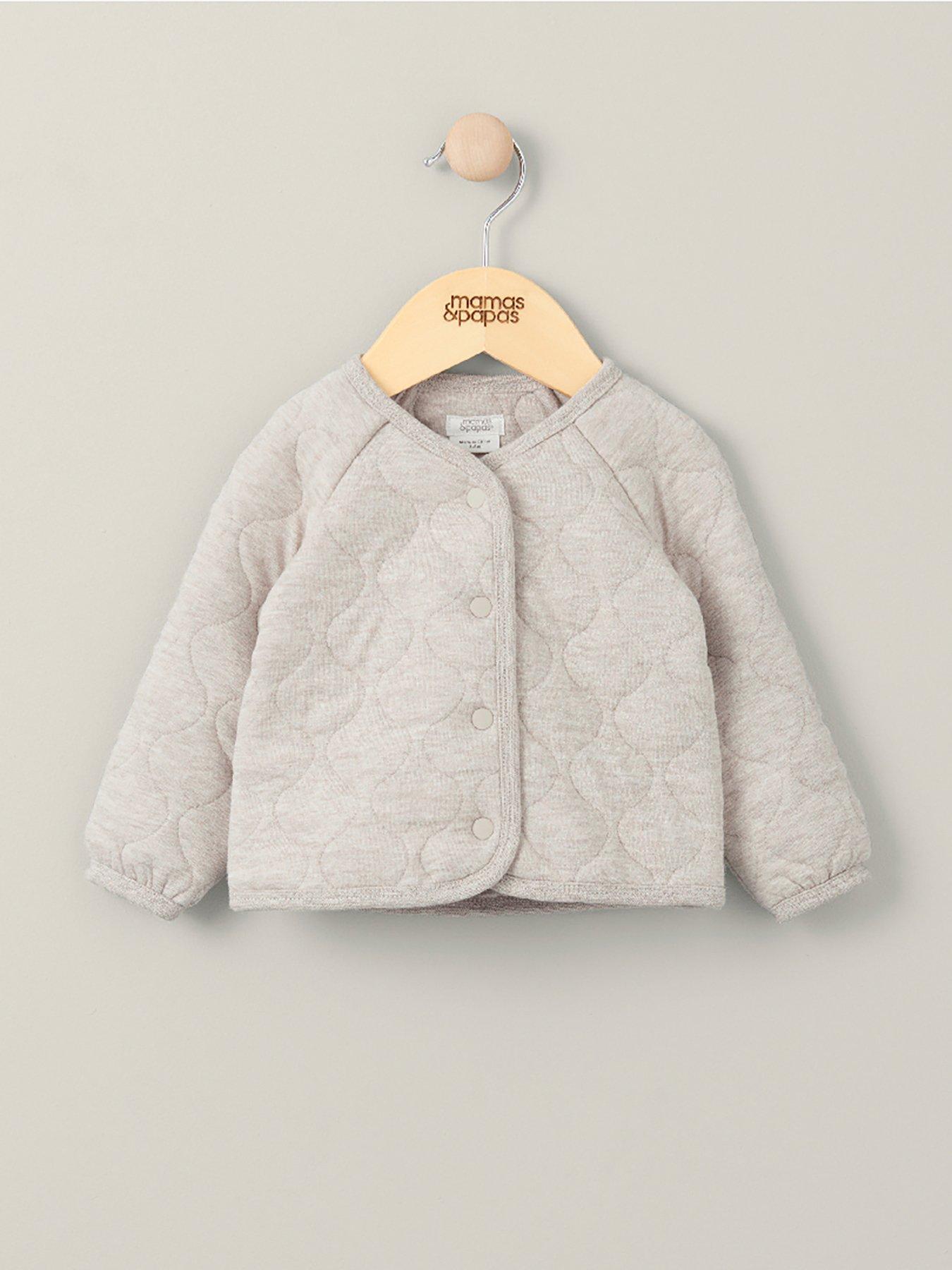 mamas-papas-baby-unisex-jersey-quilted-jacket-beigestillFront