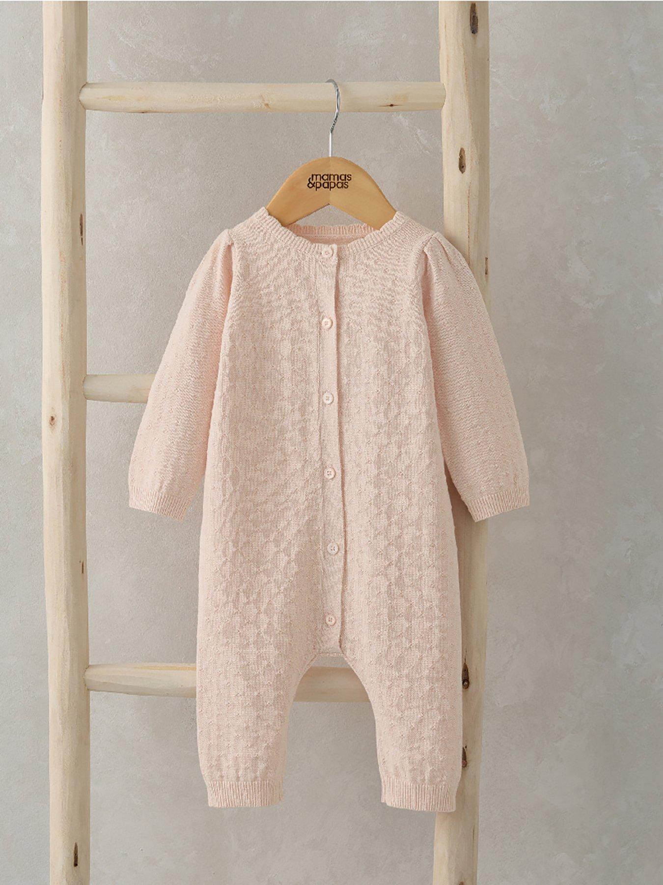 mamas-papas-baby-girls-knitted-romper-pinkstillFront