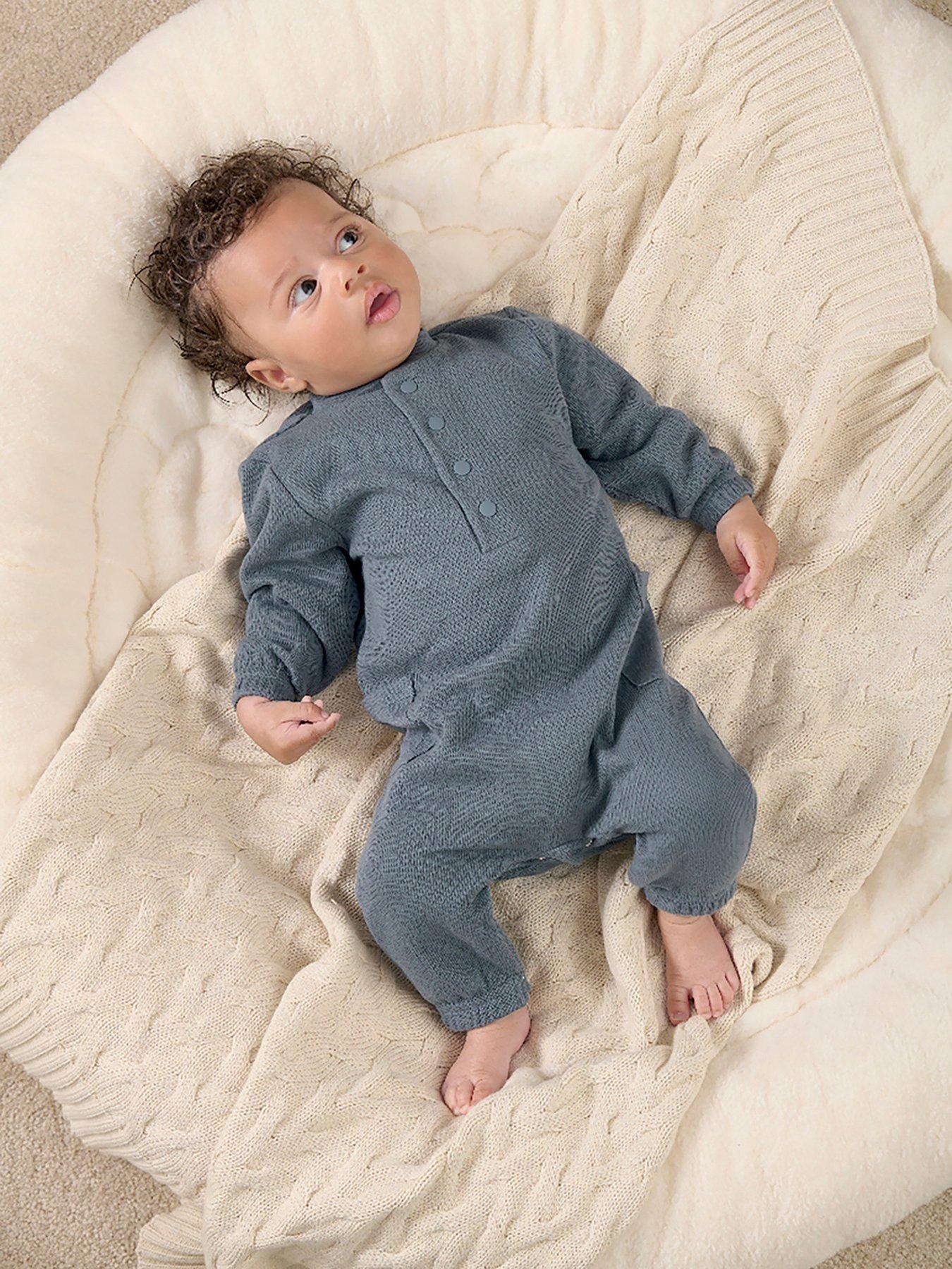 Image 1 of 4 of Mamas & Papas Baby Boys Pocket Romper - Blue