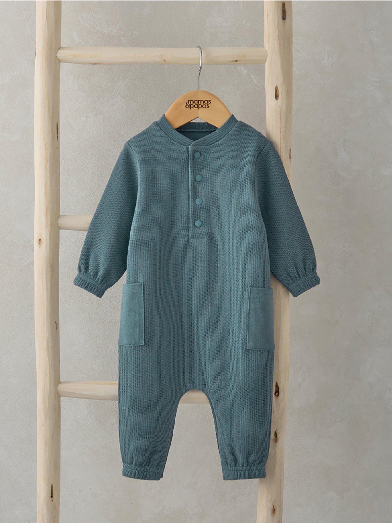 Image 4 of 4 of Mamas & Papas Baby Boys Pocket Romper - Blue
