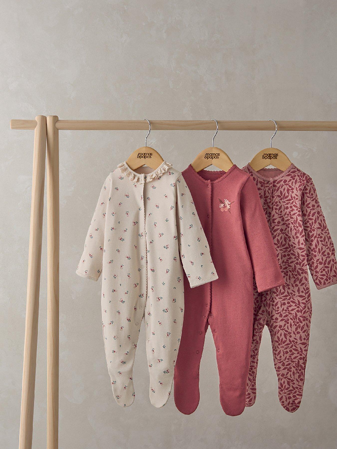 mamas-papas-baby-girls-3-pack-cherries-sleepsuits-multistillFront