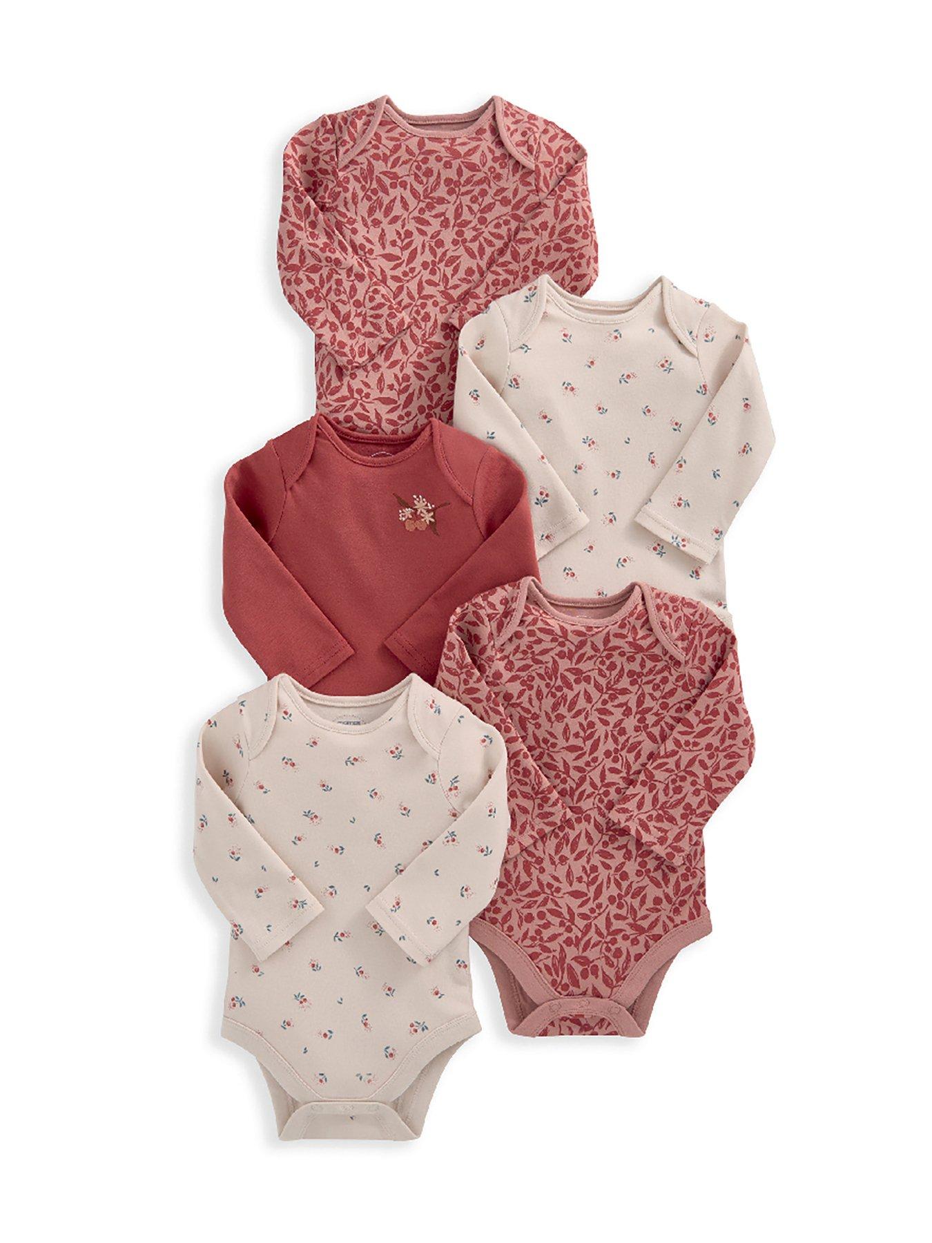 mamas-papas-baby-girls-5-pack-cherries-bodysuits-multi