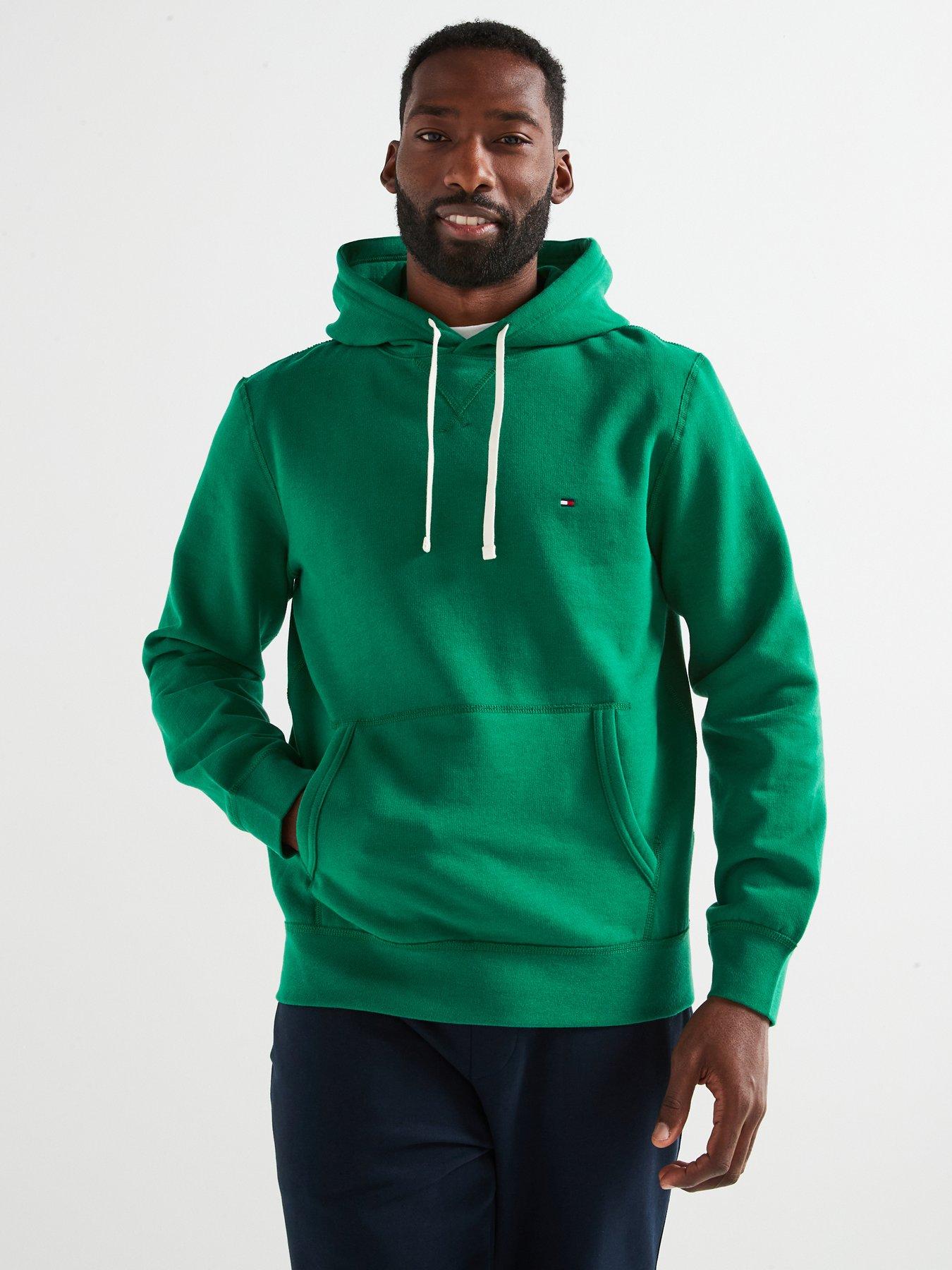 tommy-hilfiger-regular-fit-essential-fleece-overhead-hoodie-green