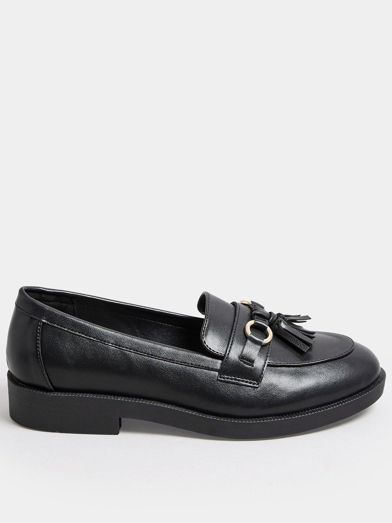 yours-extra-wide-fit-pu-tassel-loafer-black