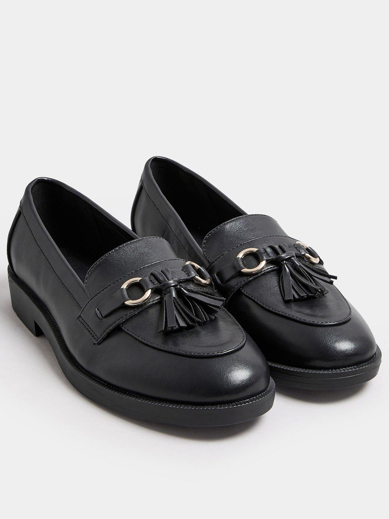 yours-extra-wide-fit-pu-tassel-loafer-blackstillFront