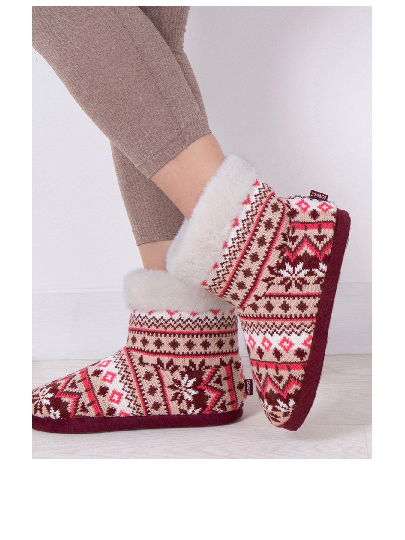 totes-totes-fair-isle-boot-slippers-multistillFront