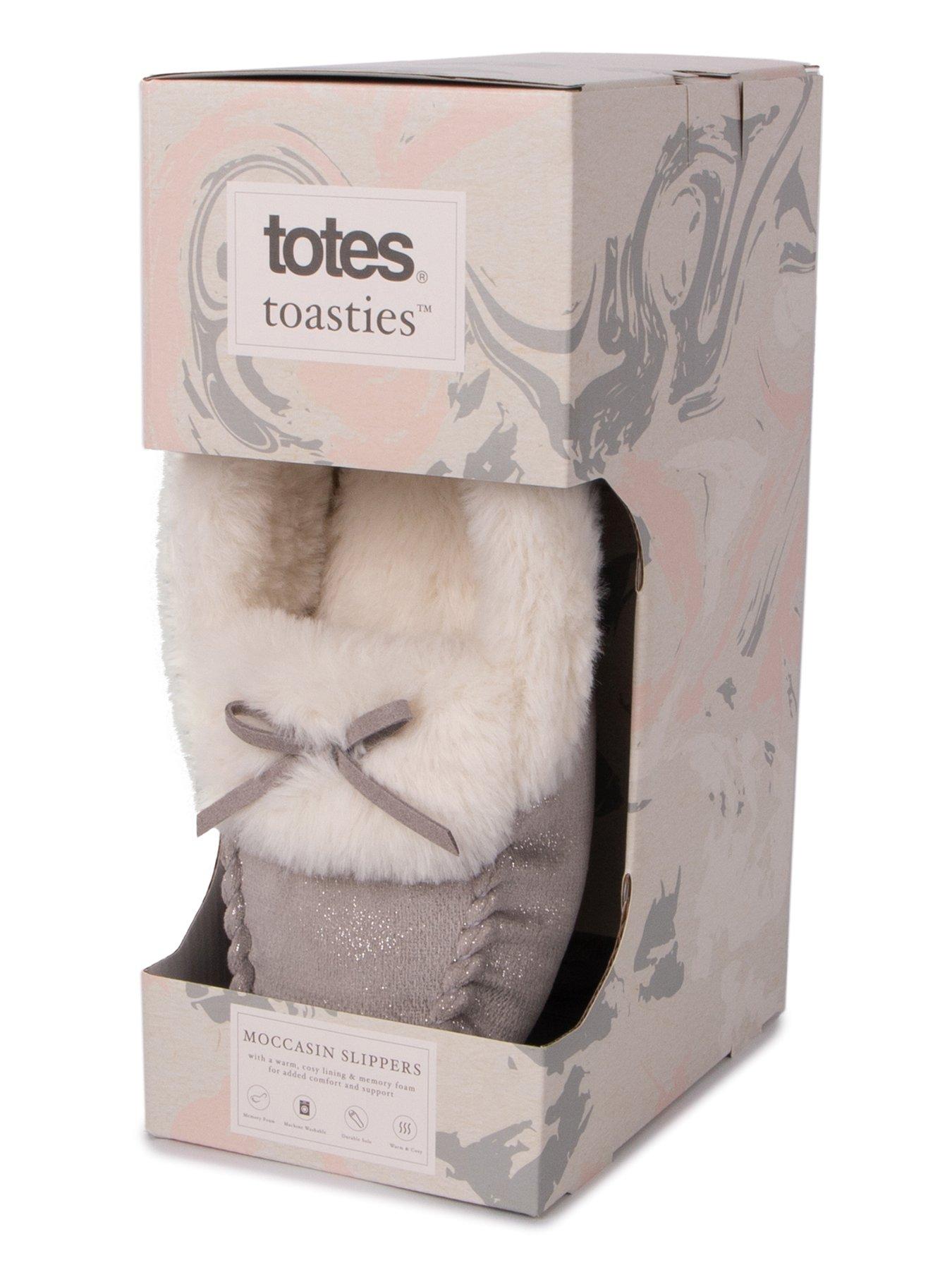 Image 5 of 6 of TOTES Totes Sparkle Moccasin Slippers - Grey