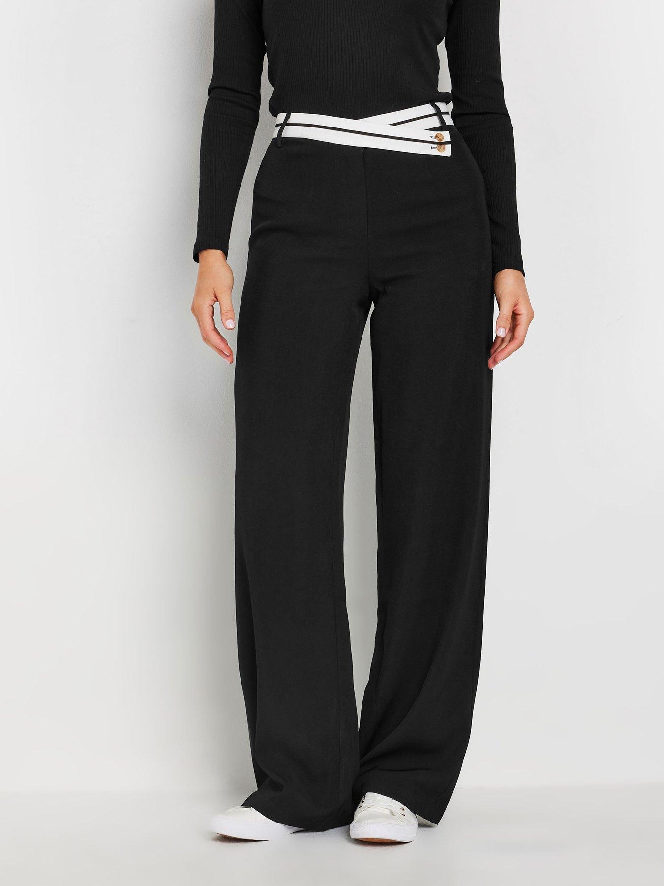 long-tall-sally-contrast-waist-trouser-36-black