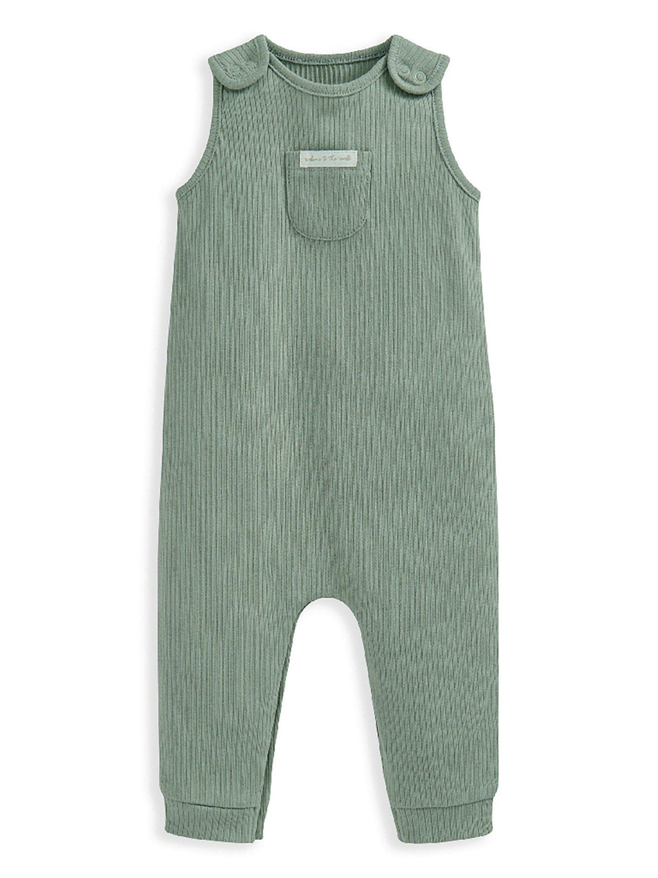 mamas-papas-baby-unisexnbsprib-sleeveless-romper-green