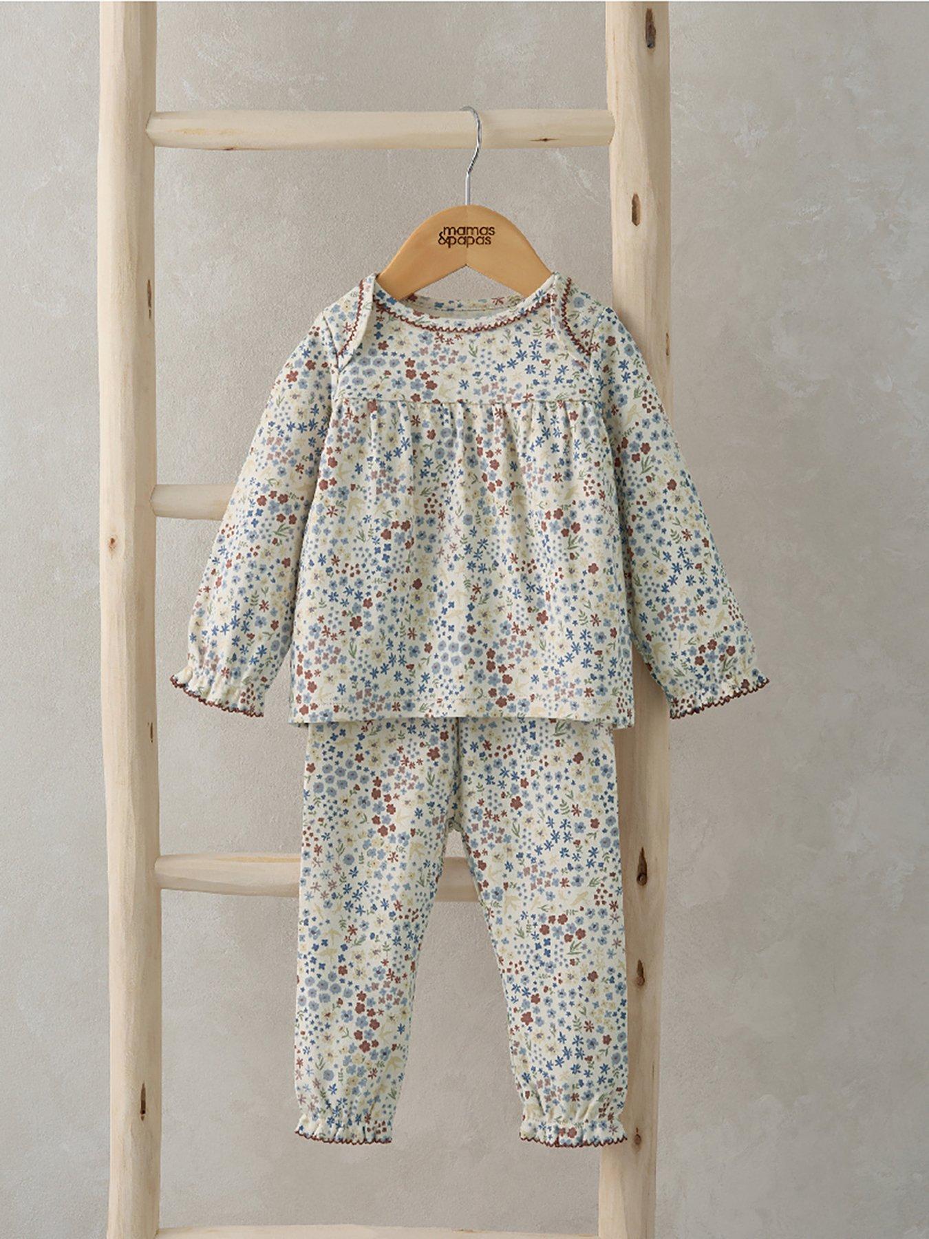 mamas-papas-baby-girls-ditsy-flower-pyjamas-multistillFront