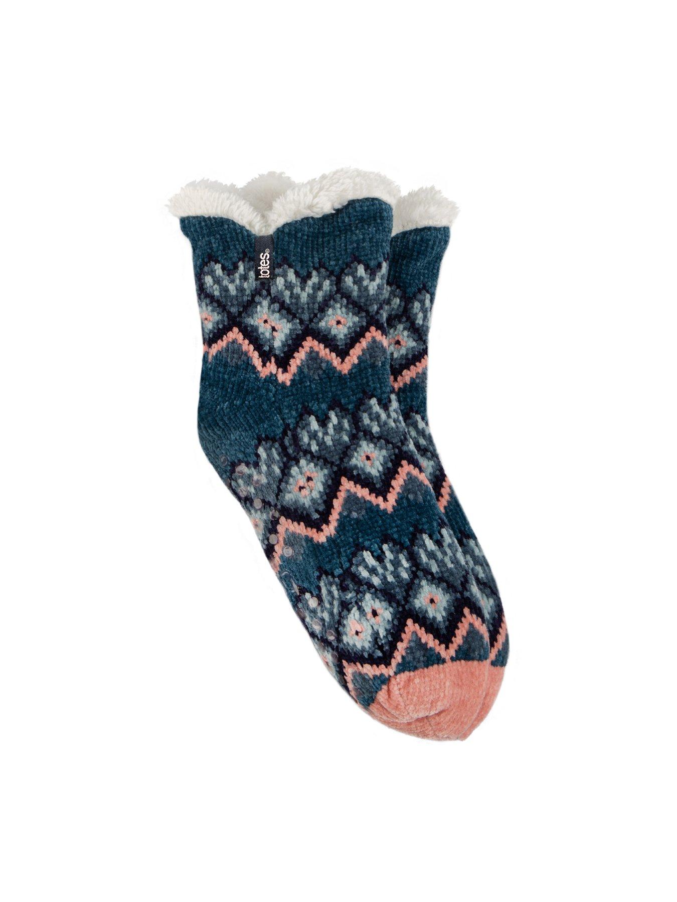 totes-totes-crop-chenille-knitted-slipper-socks-multi