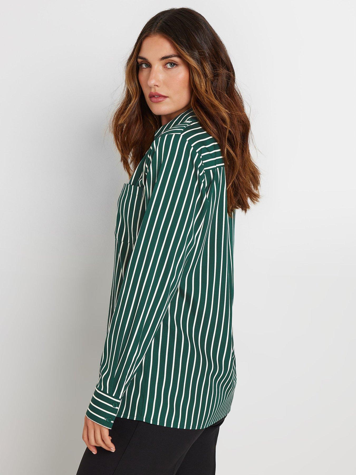 long-tall-sally-tall-stripe-long-sleeve-shirt-greenstillFront