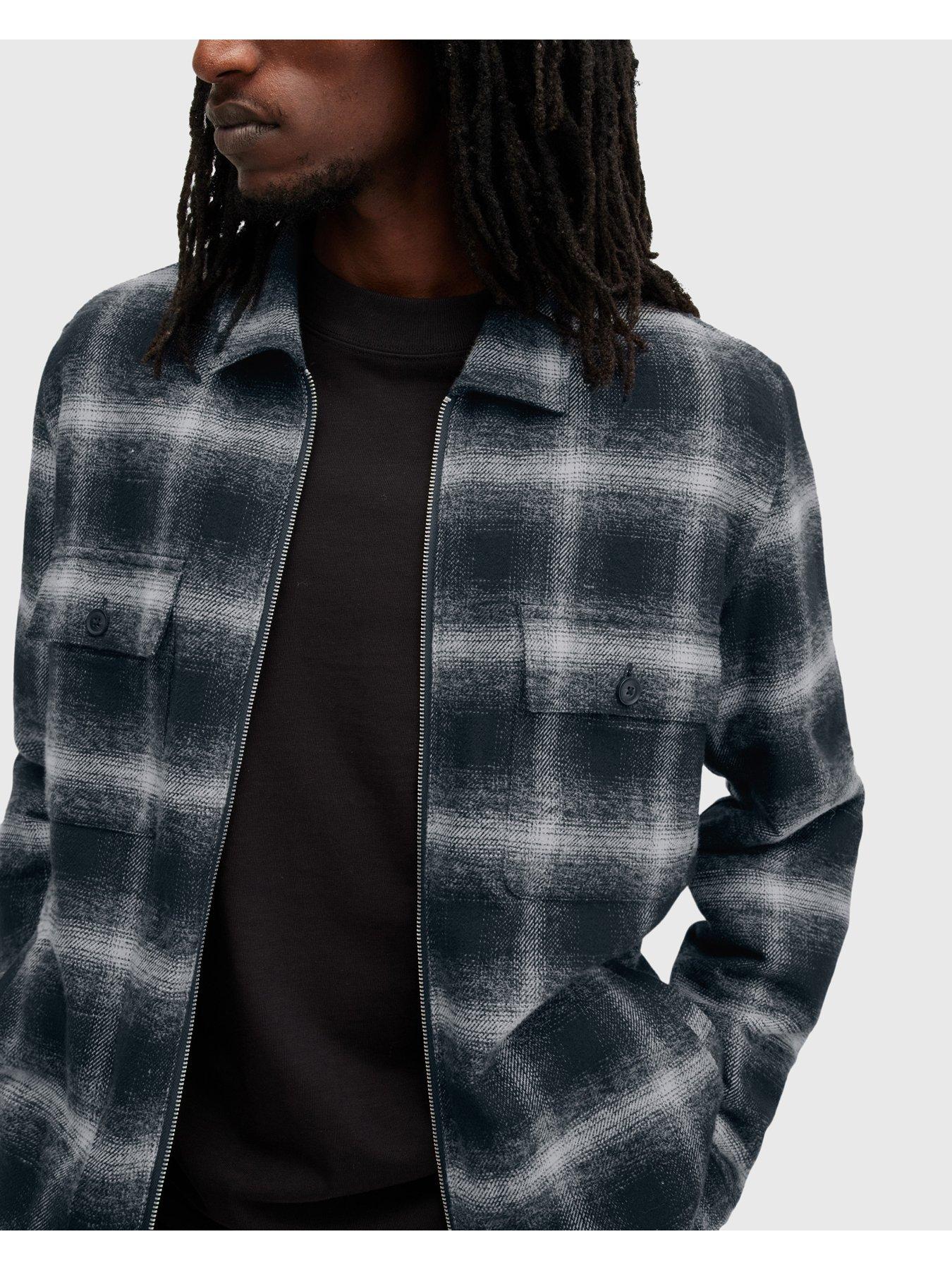 allsaints-marley-checked-harrington-jacket-dark-bluedetail