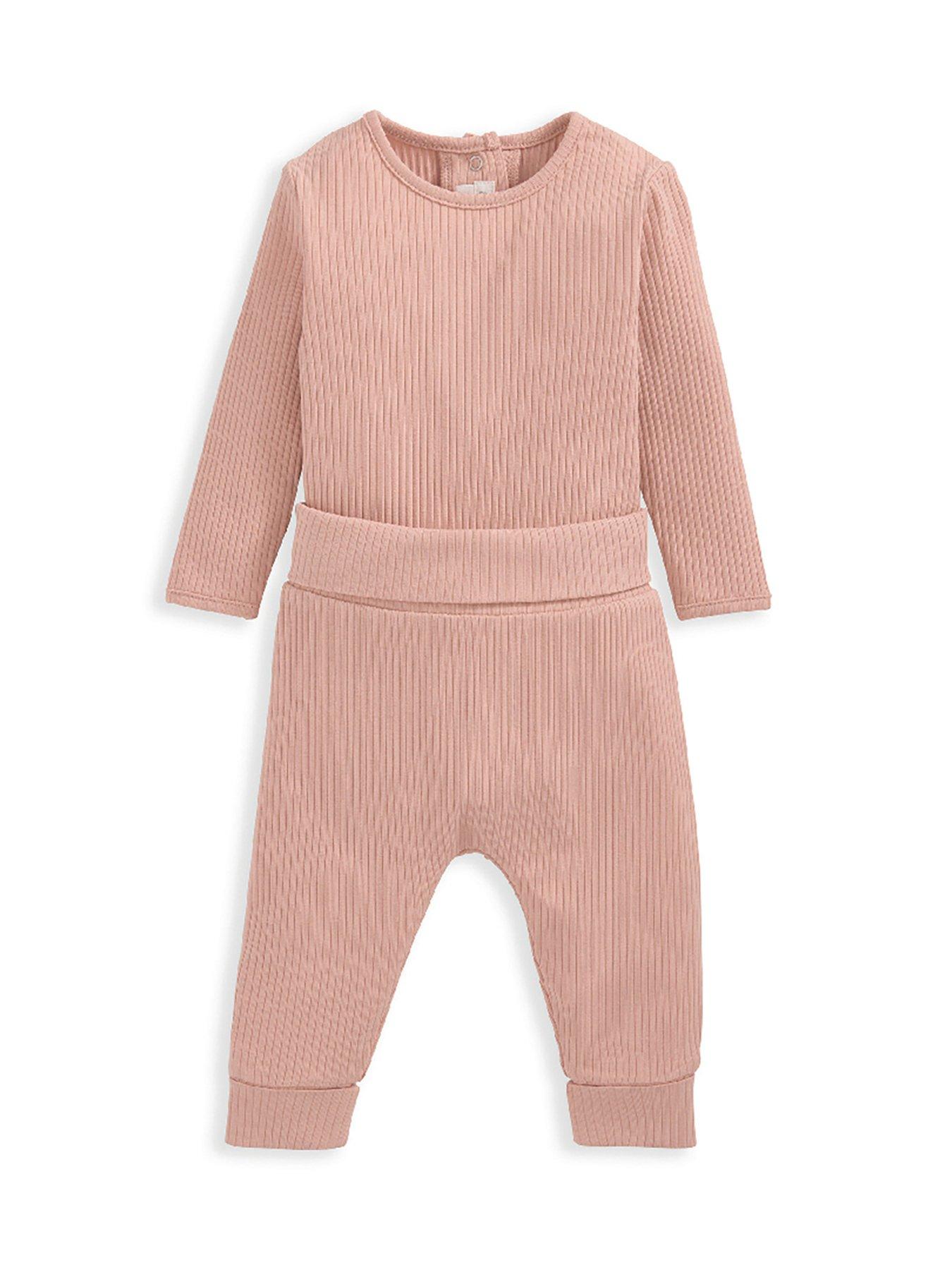 mamas-papas-baby-girlsnbsprib-2-piece-set-pinkstillFront