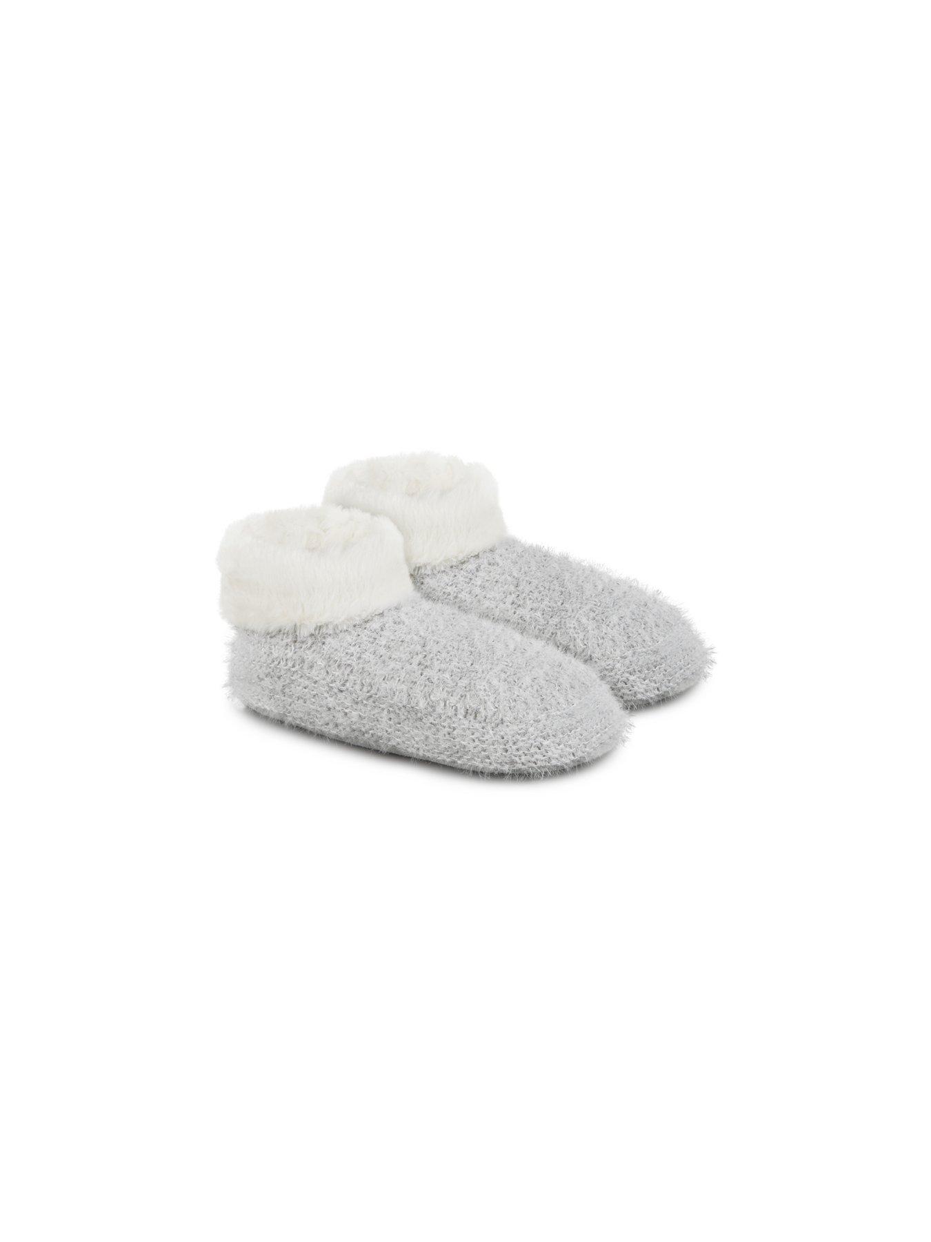 totes-totes-knitted-texture-booties-grey