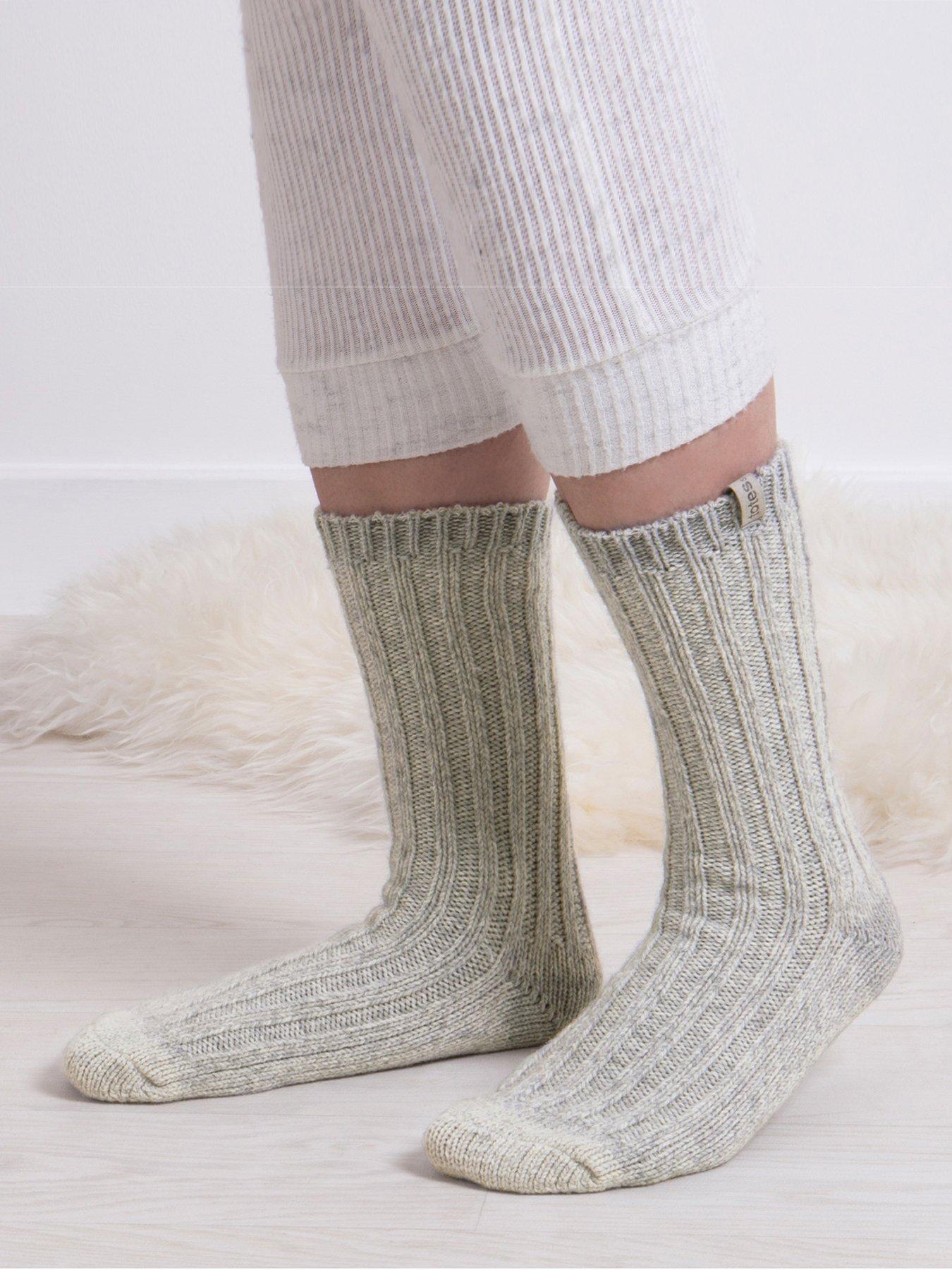 Image 2 of 6 of TOTES Totes 2pack Chunky Twist Wool Boot Socks - Grey