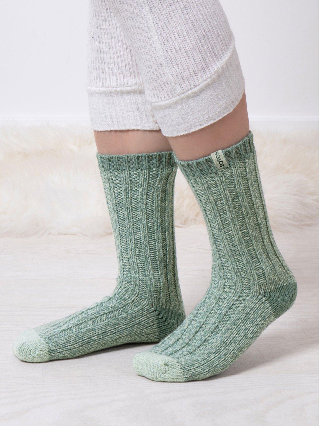 Image 3 of 6 of TOTES Totes 2pack Chunky Twist Wool Boot Socks - Grey
