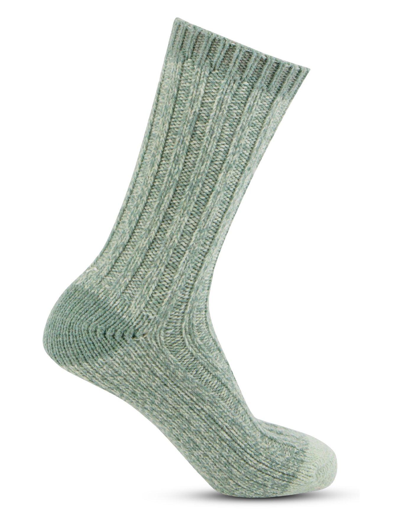 Image 5 of 6 of TOTES Totes 2pack Chunky Twist Wool Boot Socks - Grey