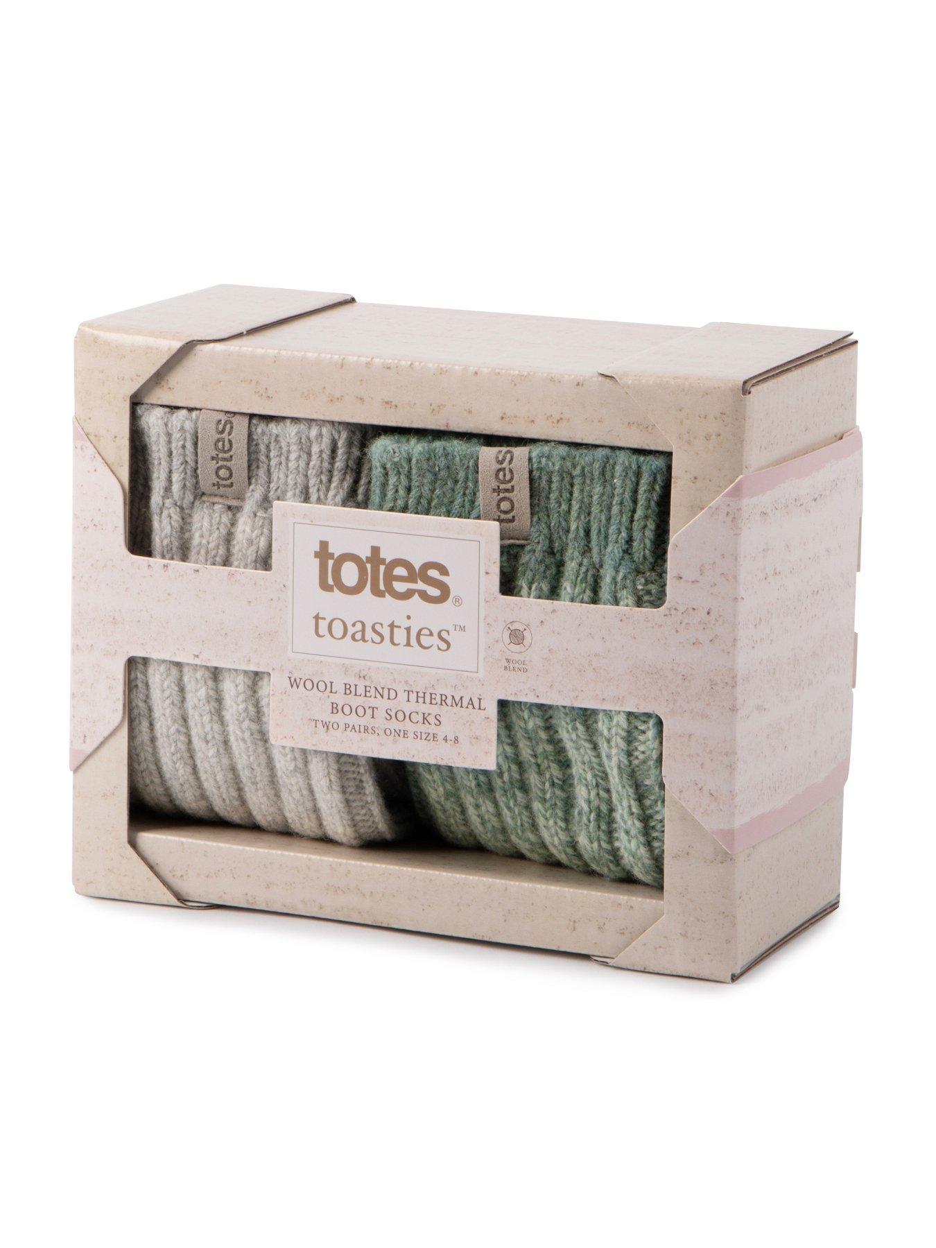 Image 6 of 6 of TOTES Totes 2pack Chunky Twist Wool Boot Socks - Grey
