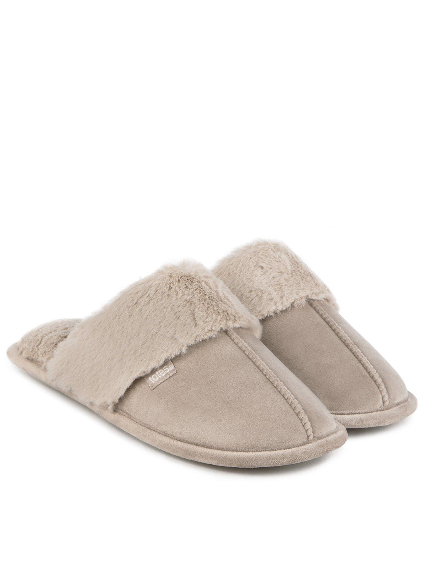 totes-totes-velour-mule-slippers-taupe