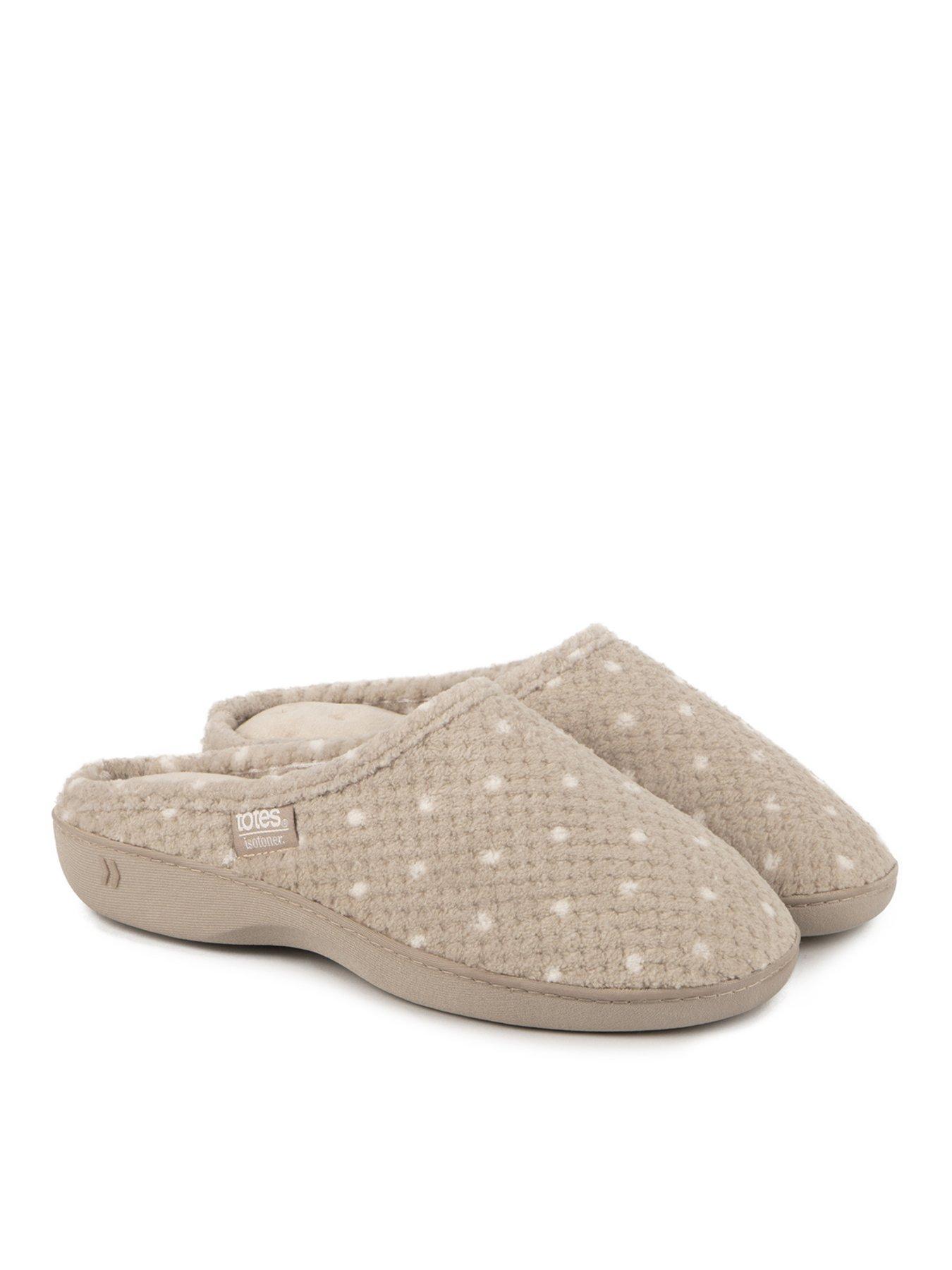 Image of TOTES Totes Isotoner Popcorn Terry Mule Slippers - Natural Spot