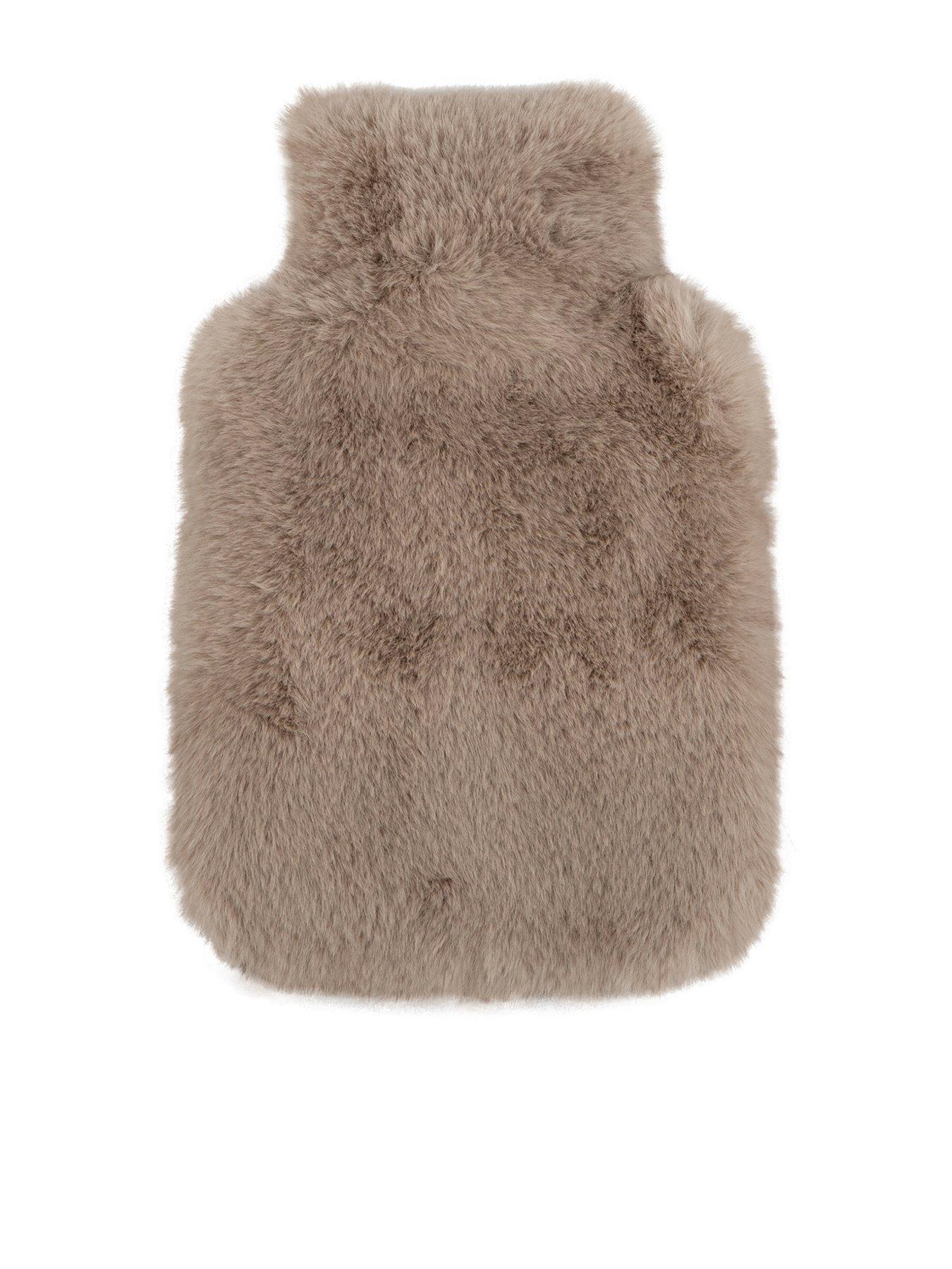 totes-totes-faux-fur-hot-water-bottle-beige