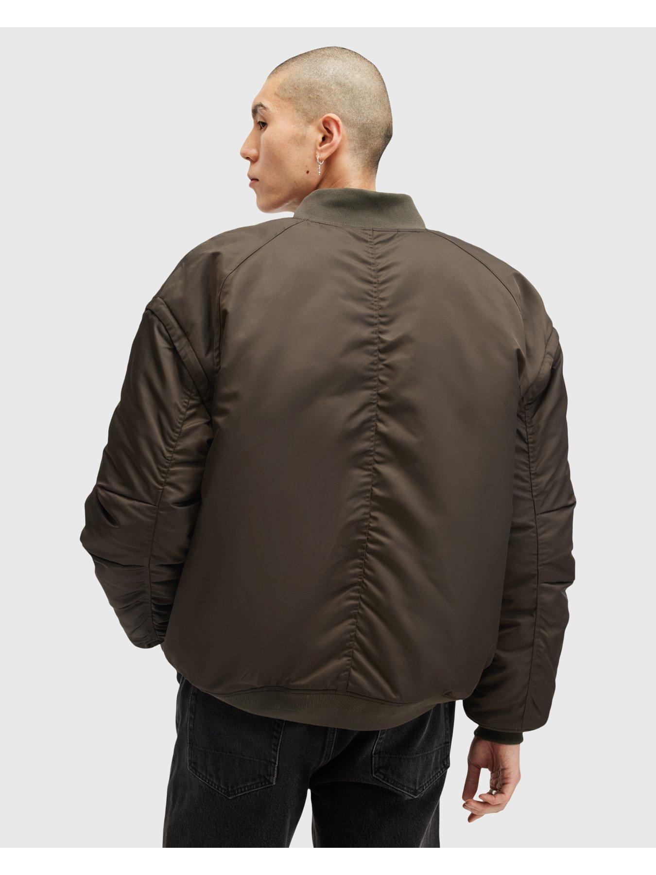 Image 2 of 5 of AllSaints Allsaints Hawk Bomber Jacket - Dark Khaki