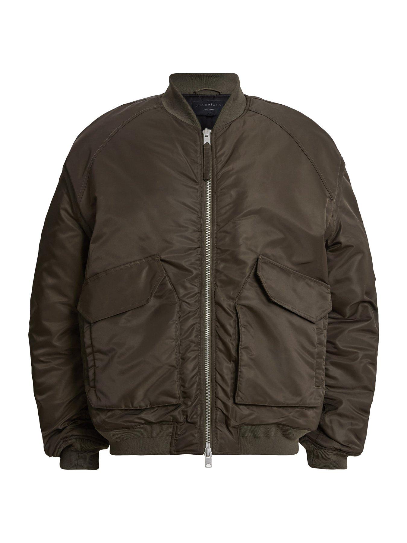 Image 5 of 5 of AllSaints Allsaints Hawk Bomber Jacket - Dark Khaki
