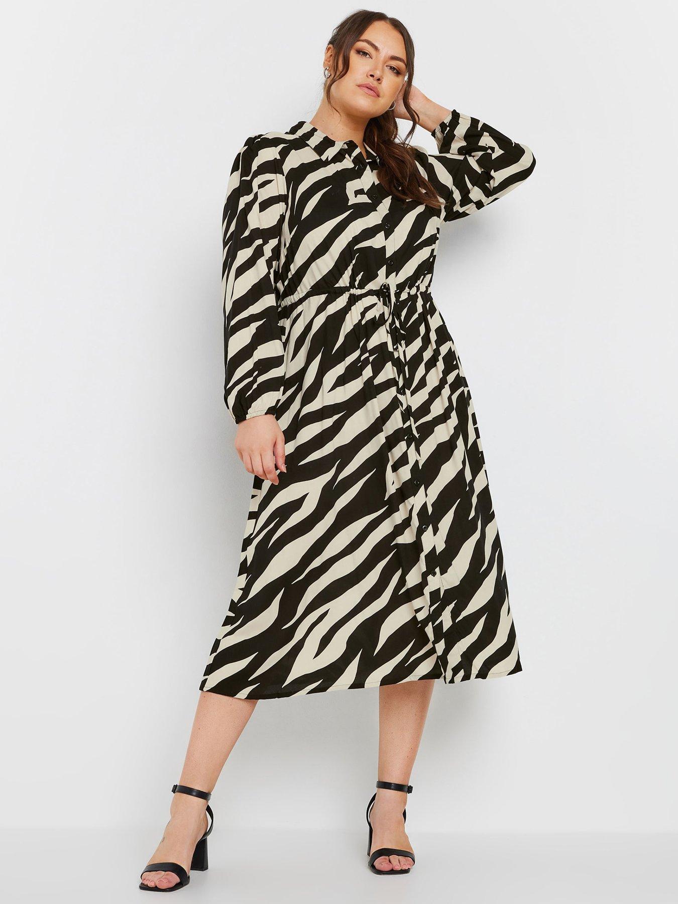 yours-curve-long-sleeve-midaxi-shirt-dress-black