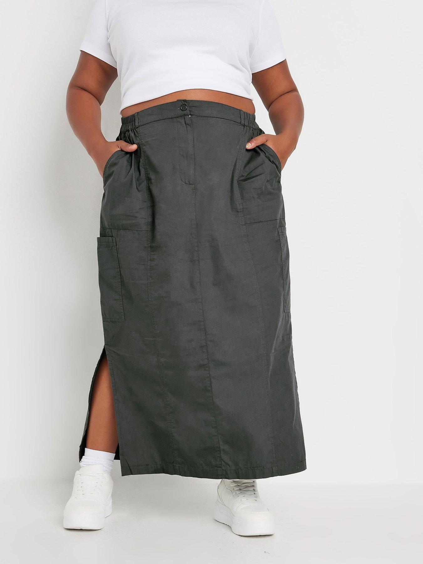 yours-curve-maxi-side-slit-cargo-skirtfront