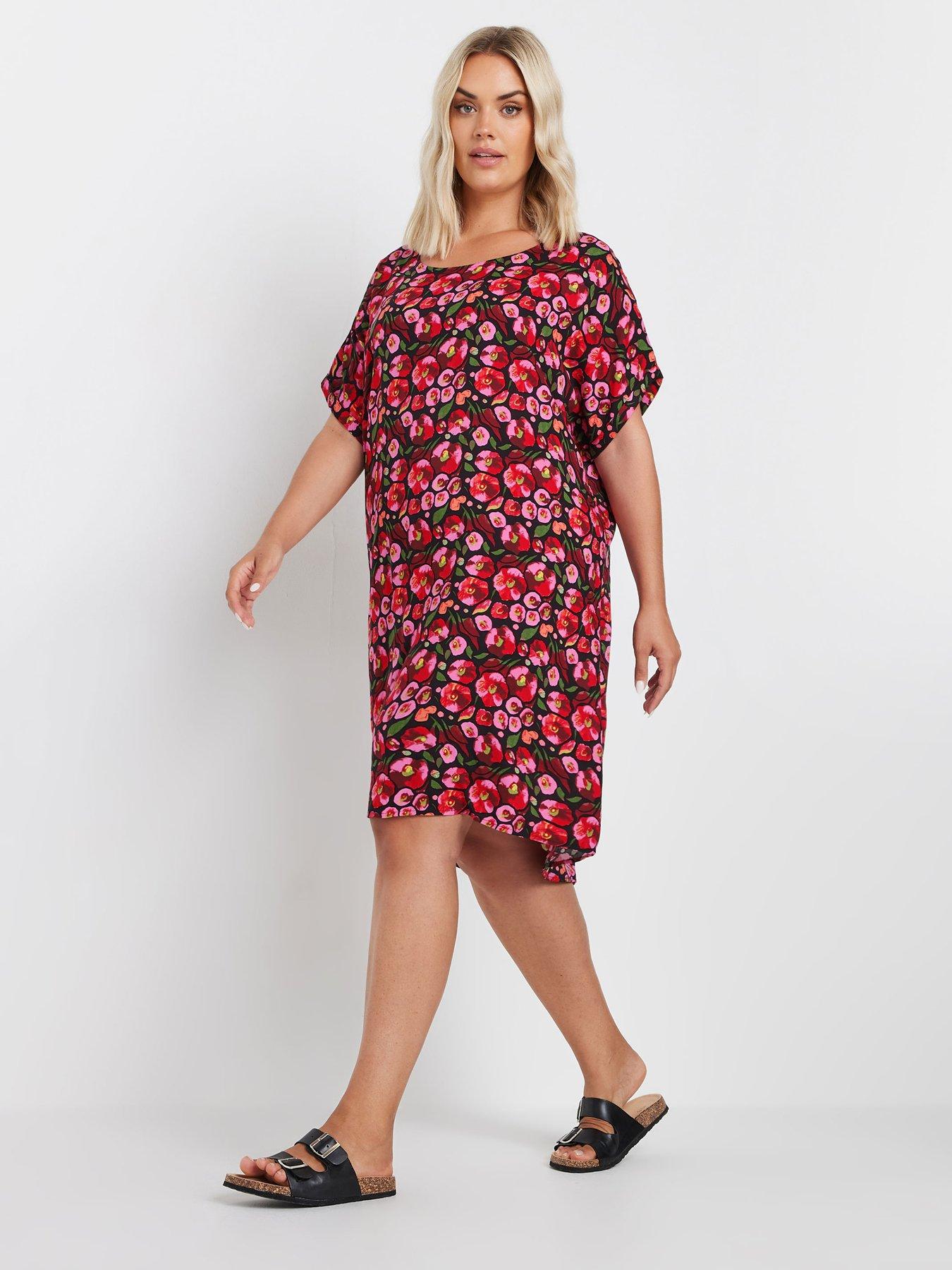 yours-curve-easy-tunic-dress-pinkback