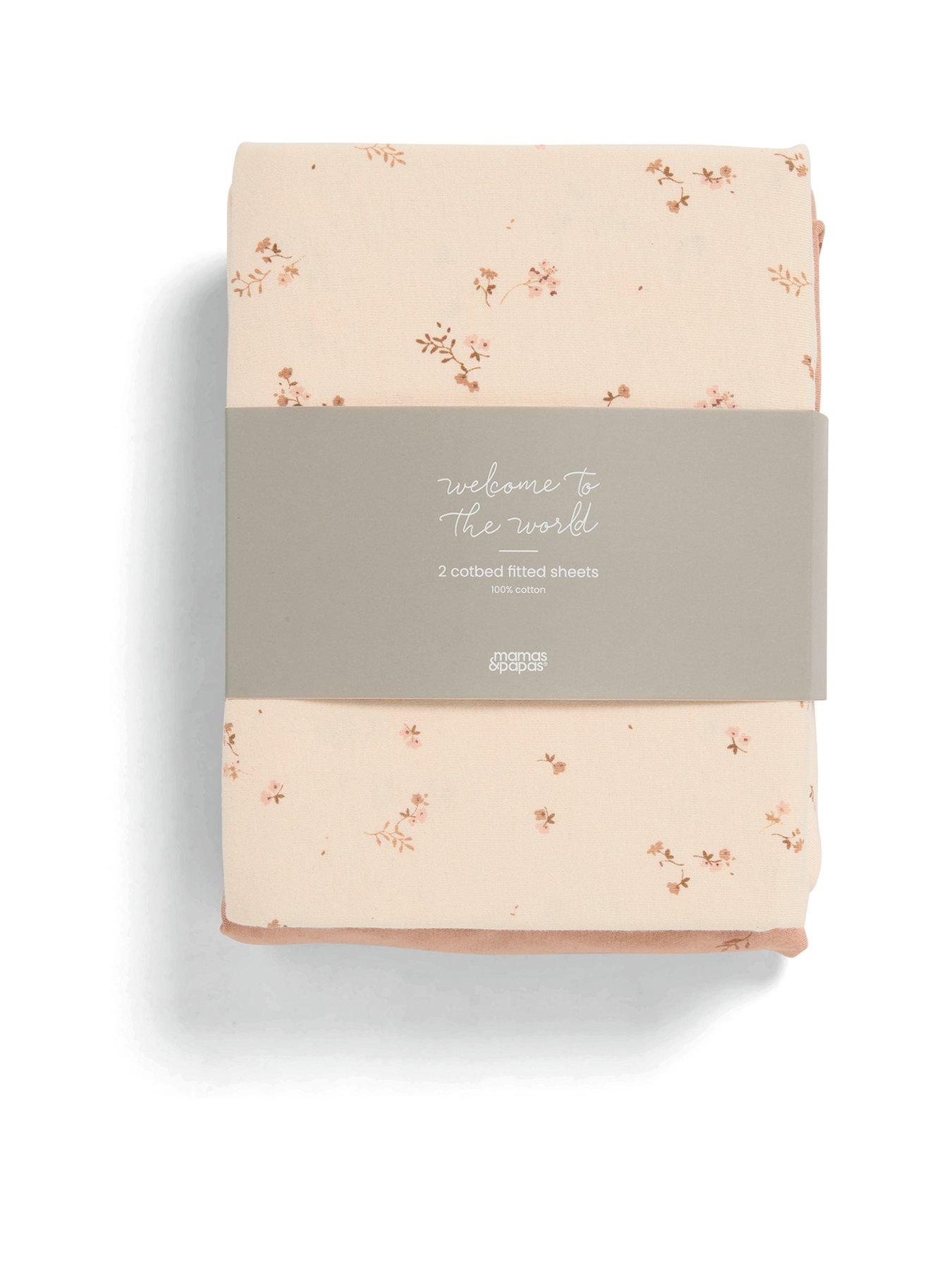 mamas-papas-2-cotbed-fitted-sheets-wildflowerstillFront