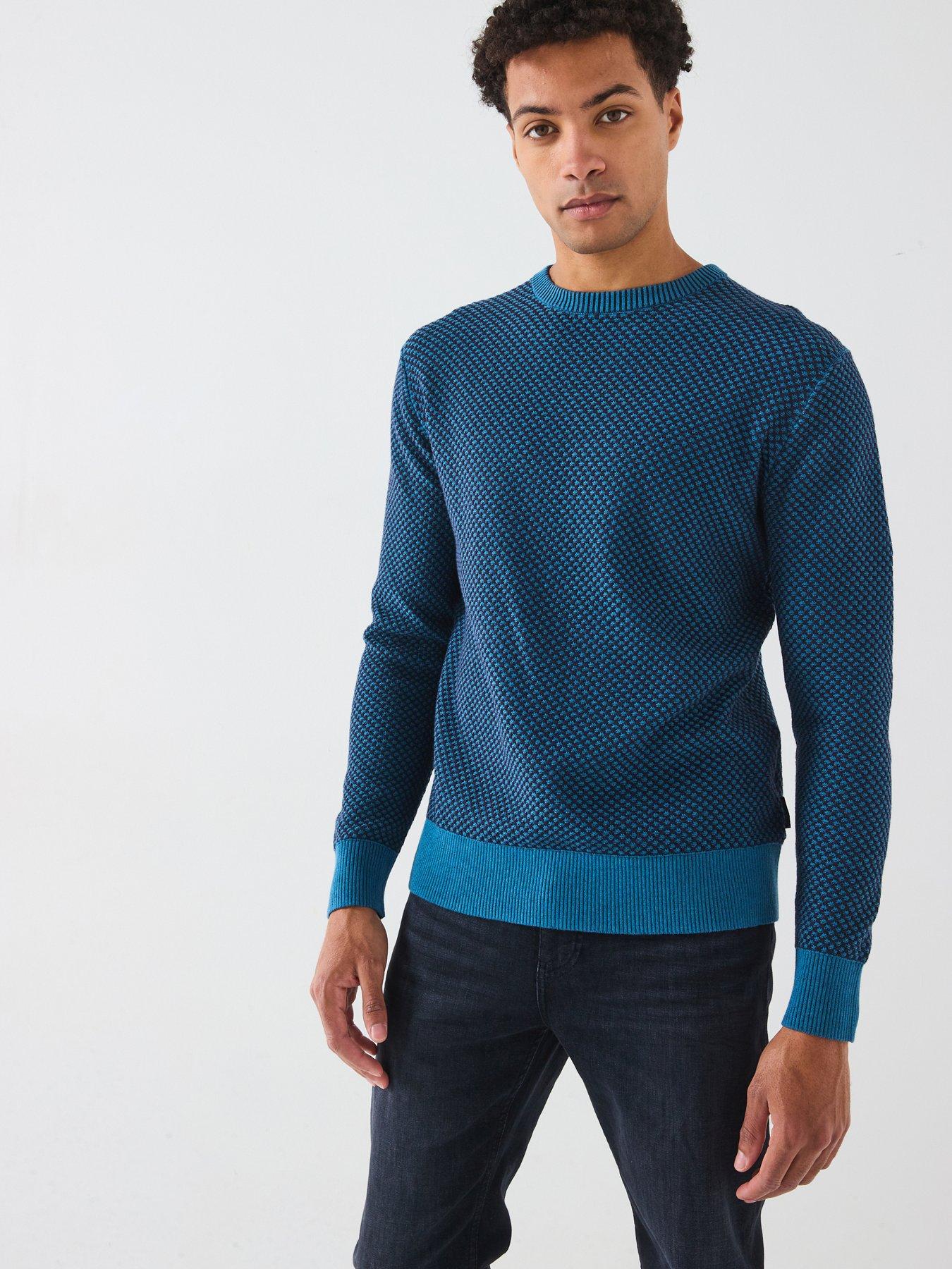 calvin-klein-two-tone-honeycomb-knitted-jumper-dark-blue